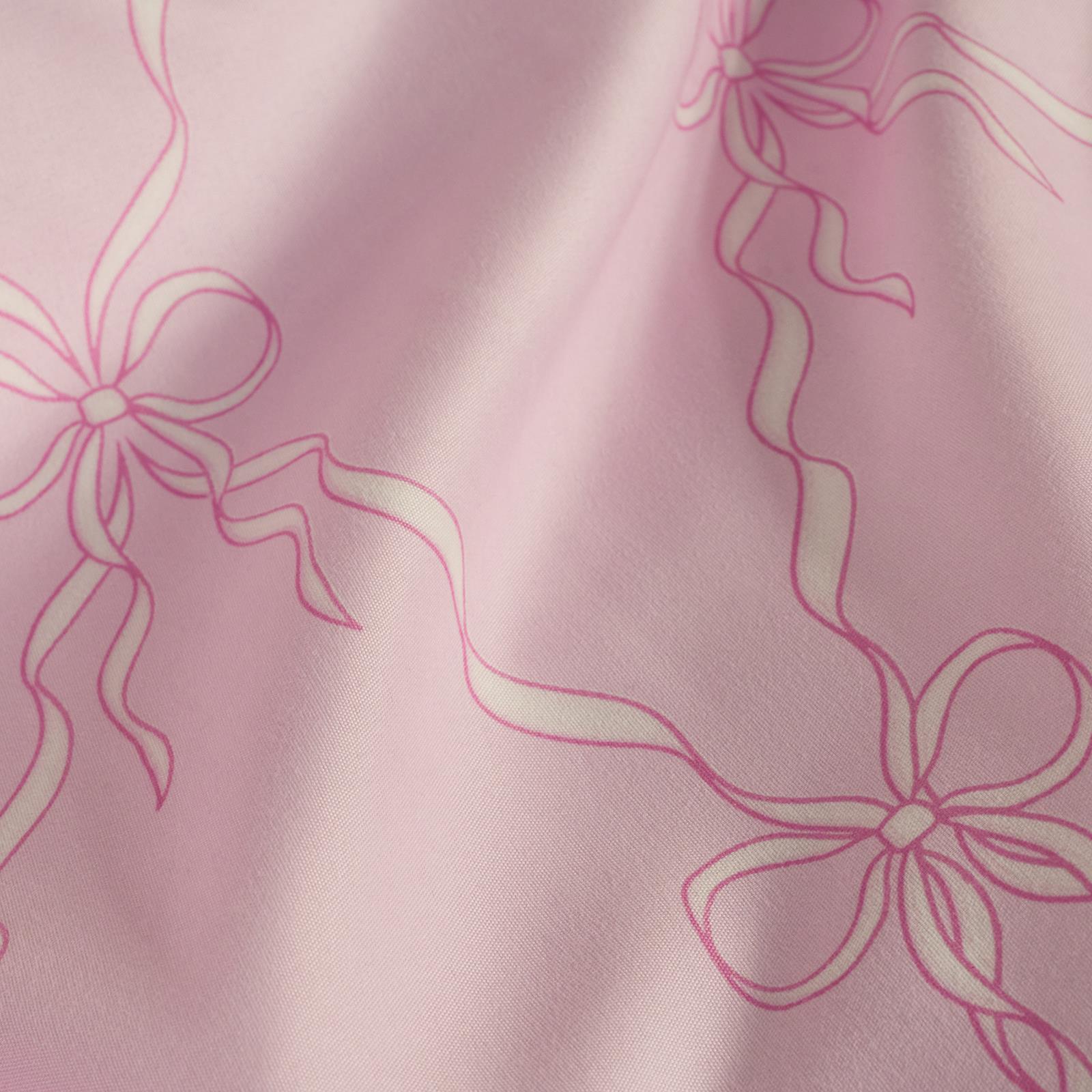 OHS Bow Lattice Bedding Set Microfibre Reversible Duvet Cover with Pillowcase