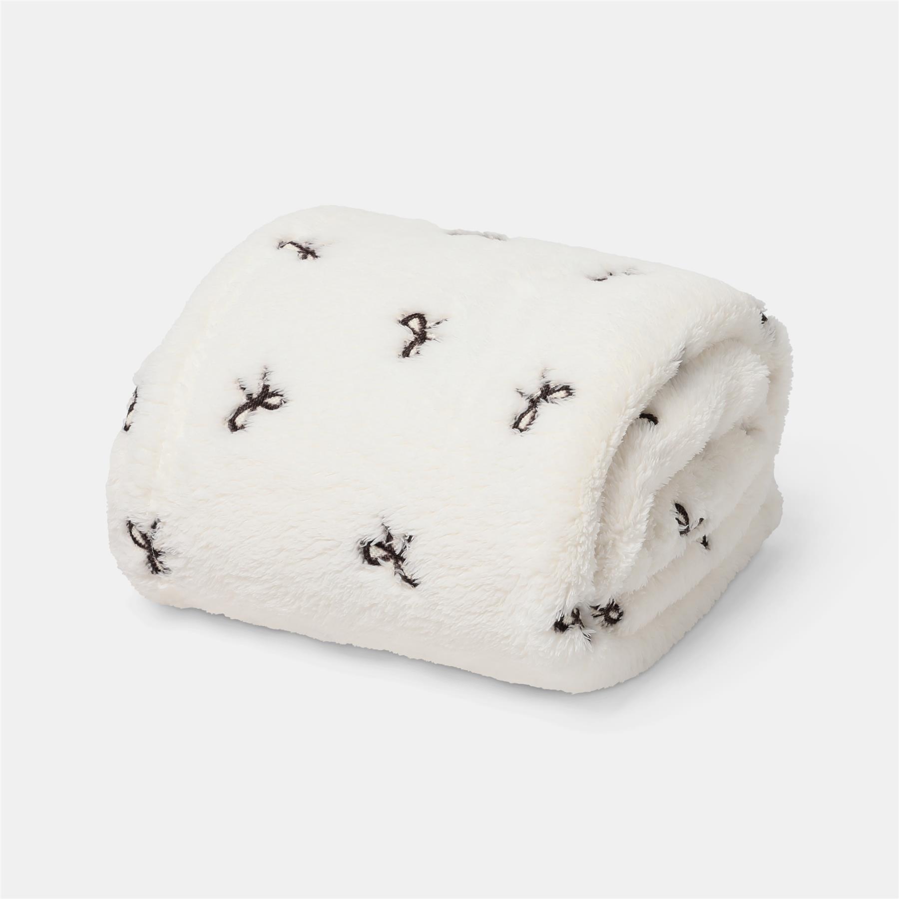 OHS Embossed Throw Ultrasoft Fleece Blanket Winter Soft Warm Bedspread