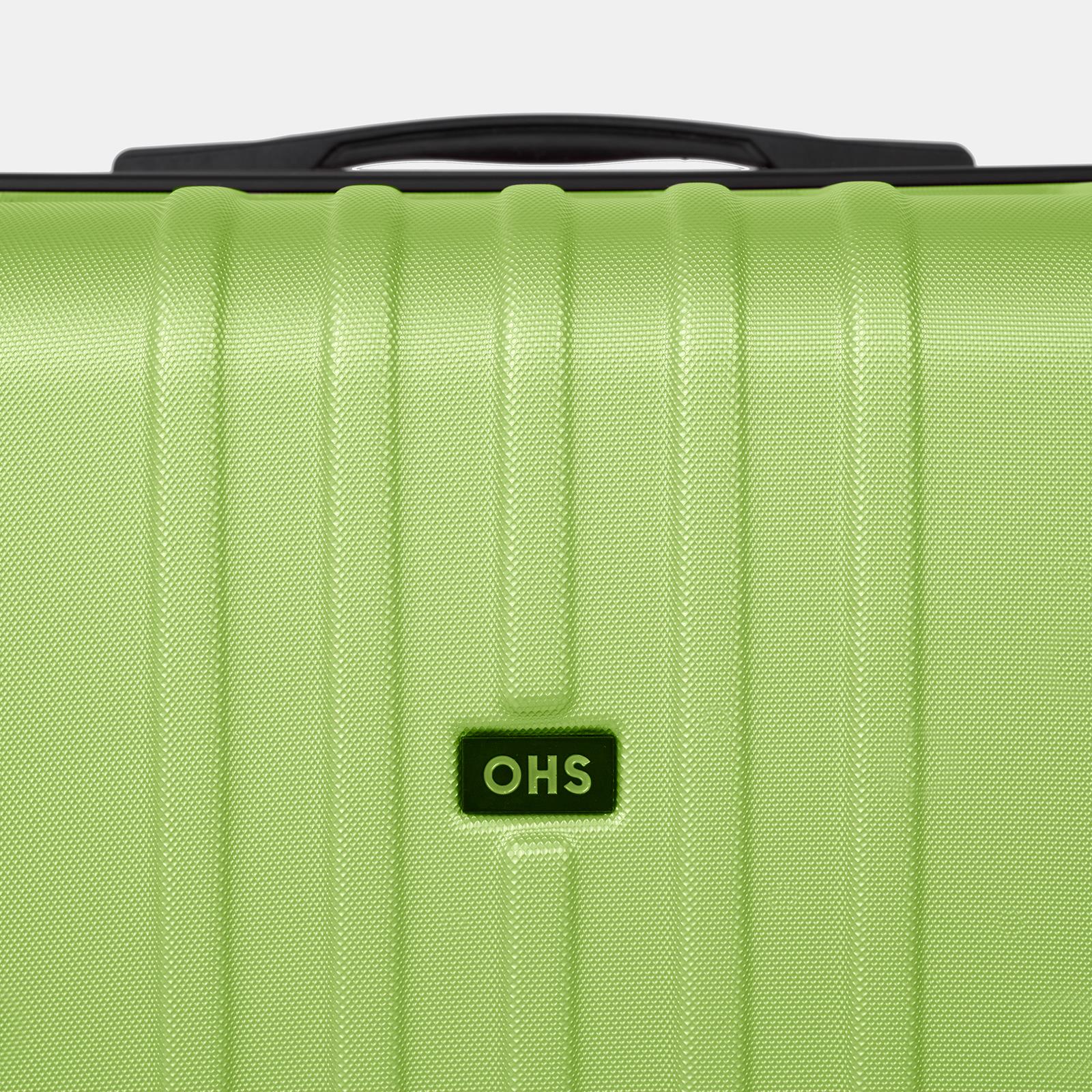 OHS Hard Shell Suitcase Luggage Set Travel ABS 4 Wheels Trolley Cabin Carry-On