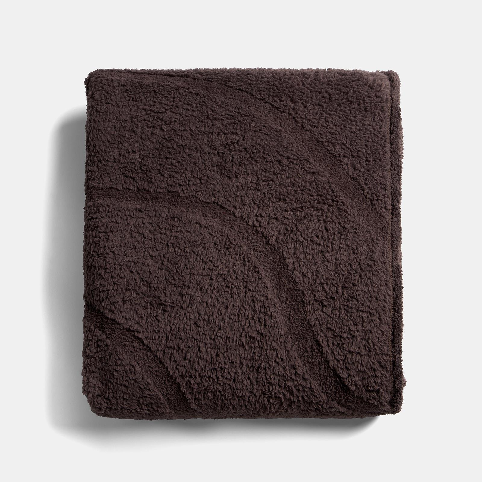 OHS Tufted Contour Throw Teddy Fleece Blanket Winter Soft Warm Bedspread