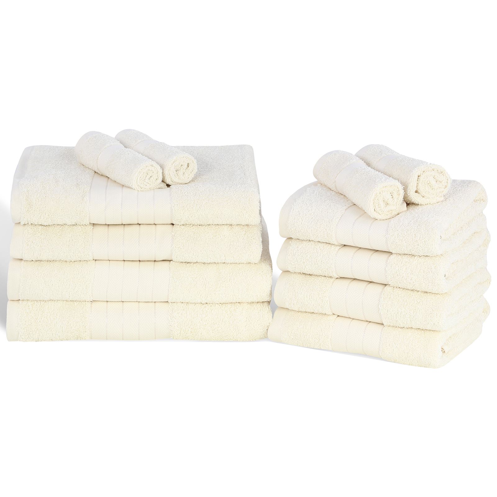 Dreamscene Luxury 100 Cotton Towels Bale Set Large Soft Bath Hand 12