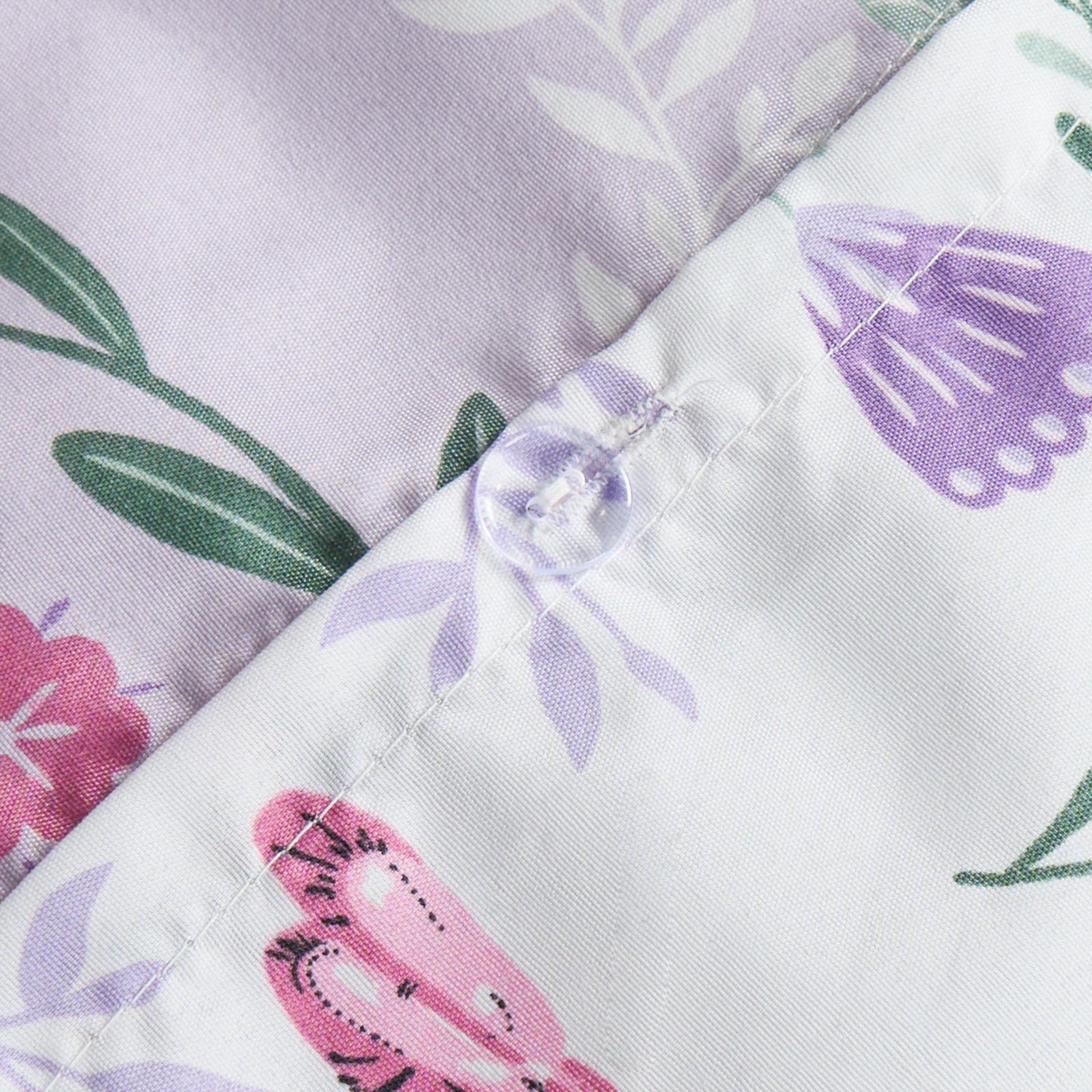 Reversible Duvet Cover Set Kids Ballerina Soft Floral Quilt Pillowcases Bedding