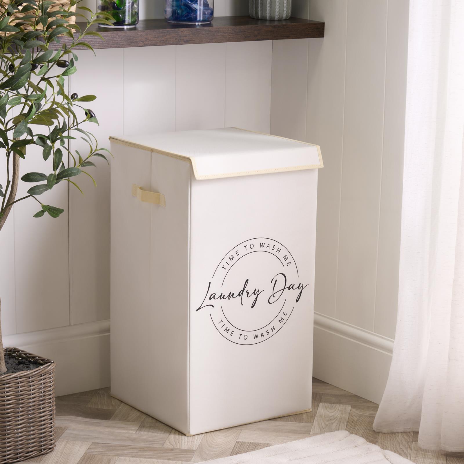 OHS Slogan Laundry Bag Foldable Hamper Basket Washing Bin Clothes Storage