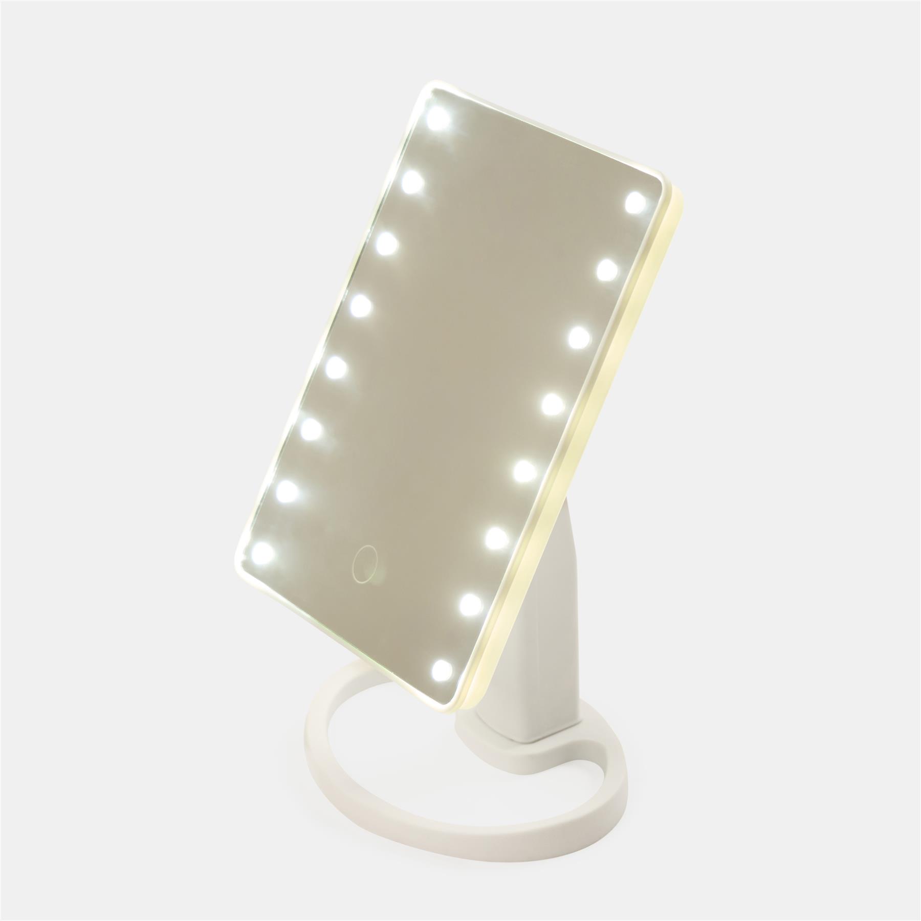 LED Vanity Mirror Bedroom Light Up Free Standing Make Up Cosmetic Illuminated
