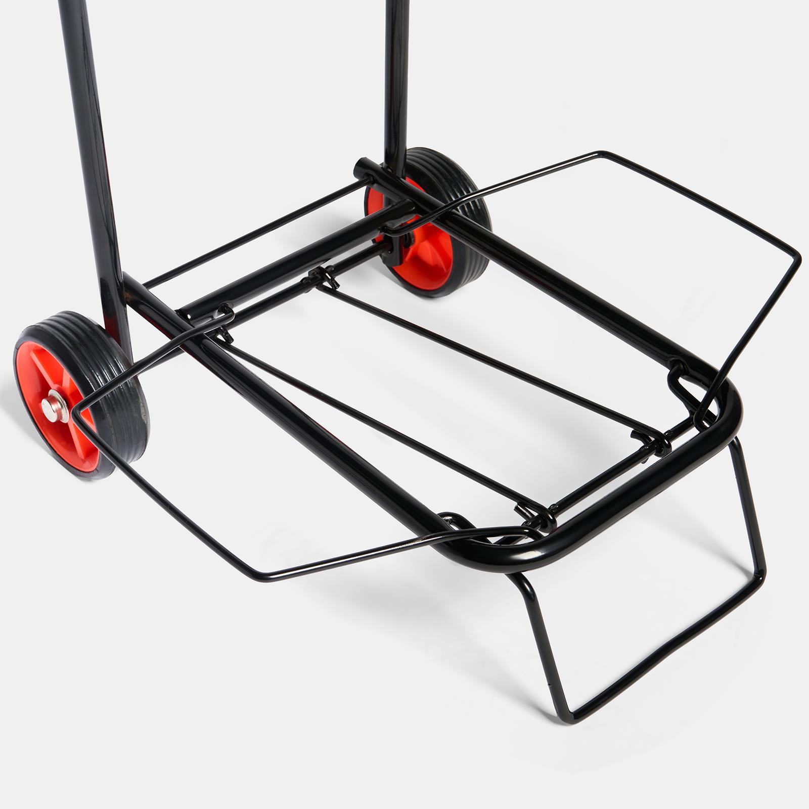 OHS Folding Trolley Heavy Duty Metal Hand Truck Portable Camping Shopping Cart