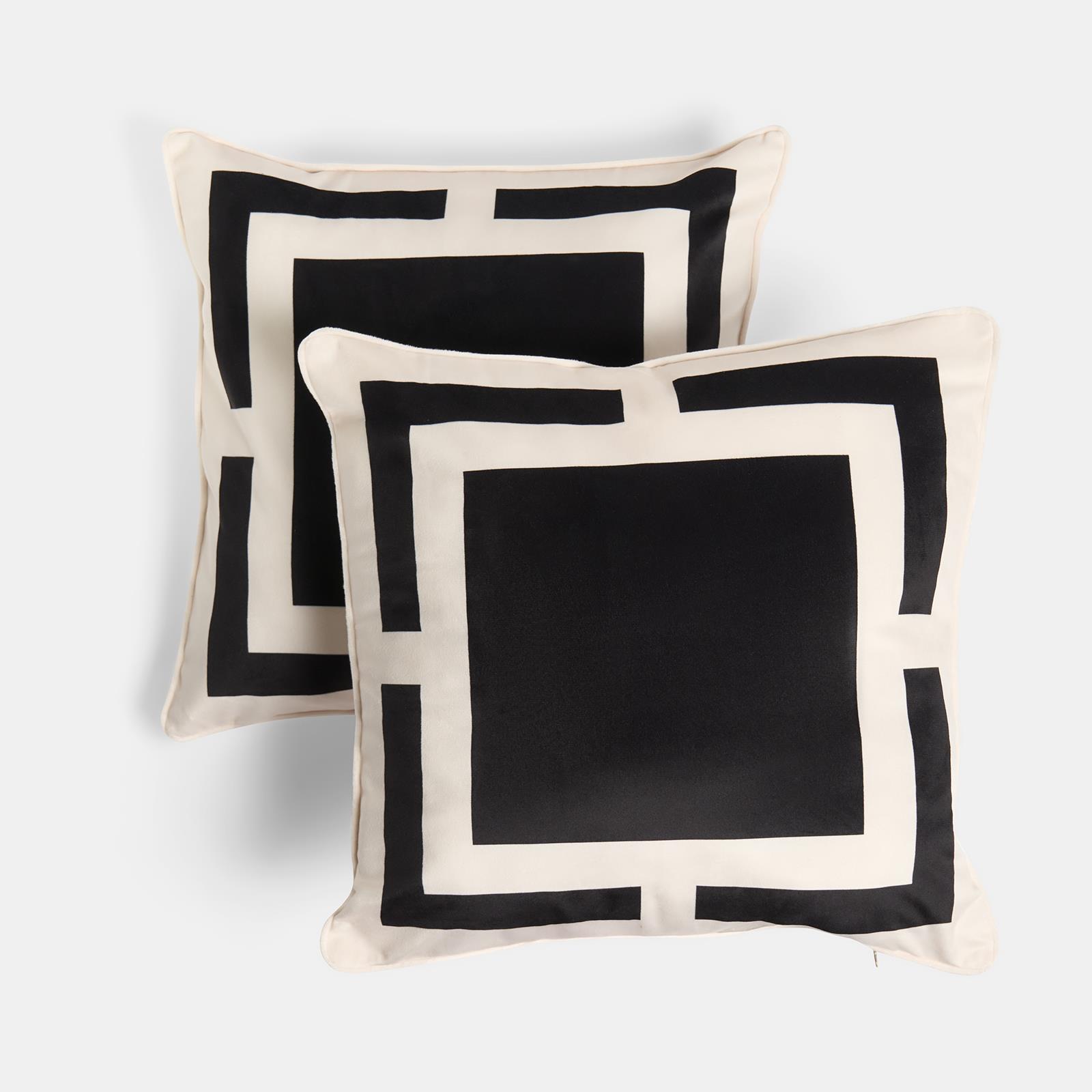 OHS Square Print Cushion Covers Matte Velvet Living Room Pillowcases Home Decor