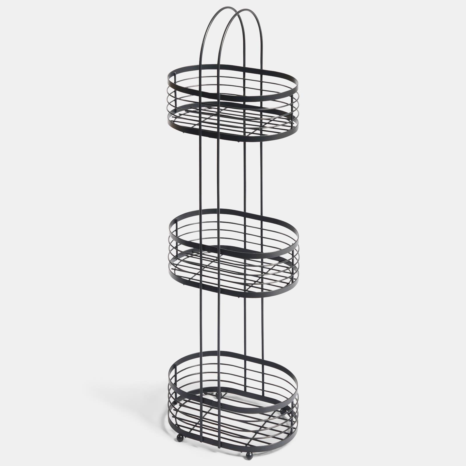 OHS 3 Tier Shower Caddy Freestanding Bathroom Organiser Rust Resistant Metal