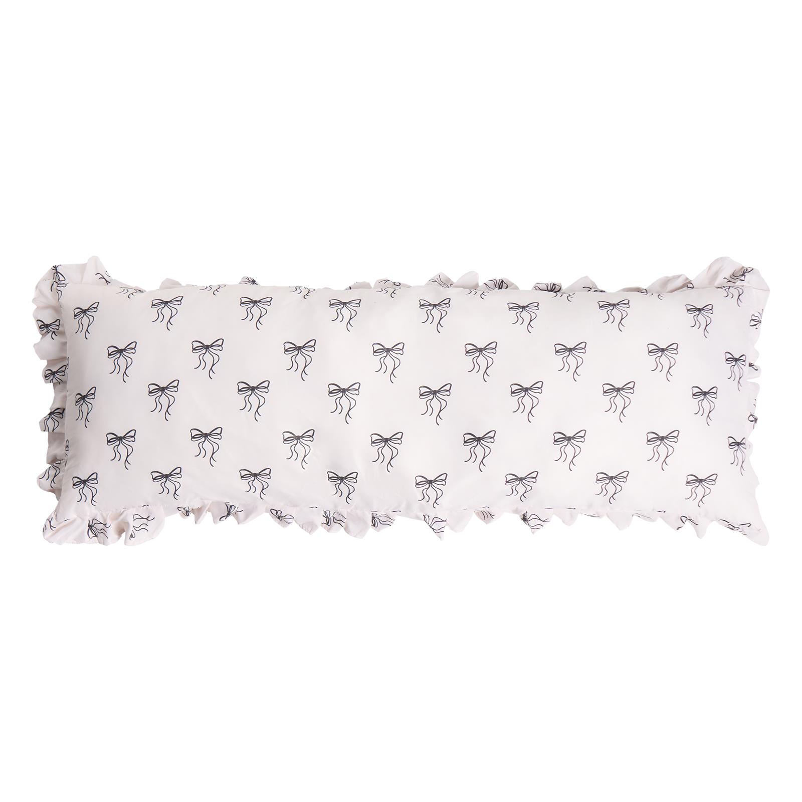 OHS Bows Frill Bolster Pillow Soft Maternity Back Support Filled Cushion