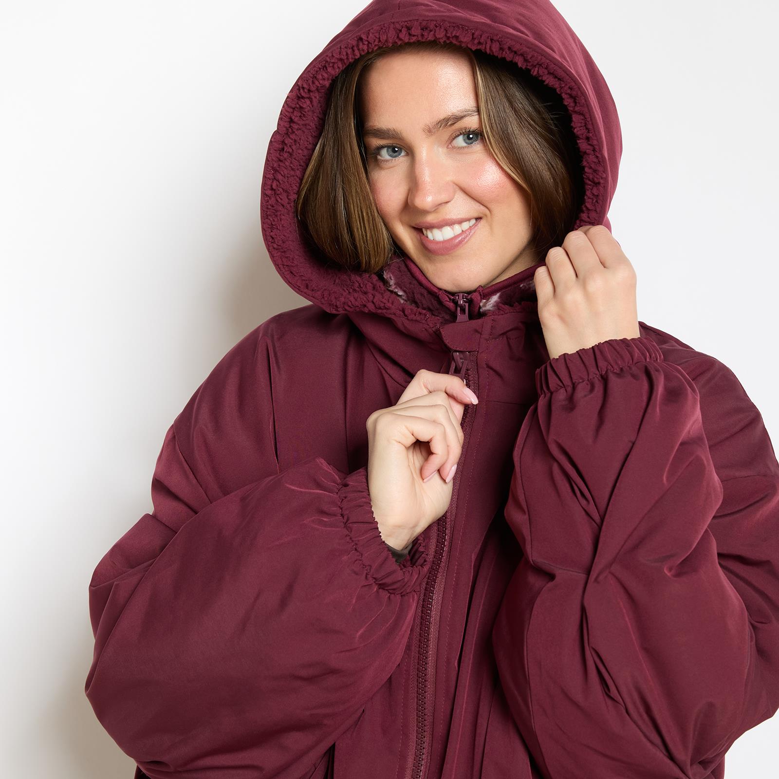 OHS Drying Changing Robe Sherpa Lined Water Resistant Oversize Coat Adults Kids