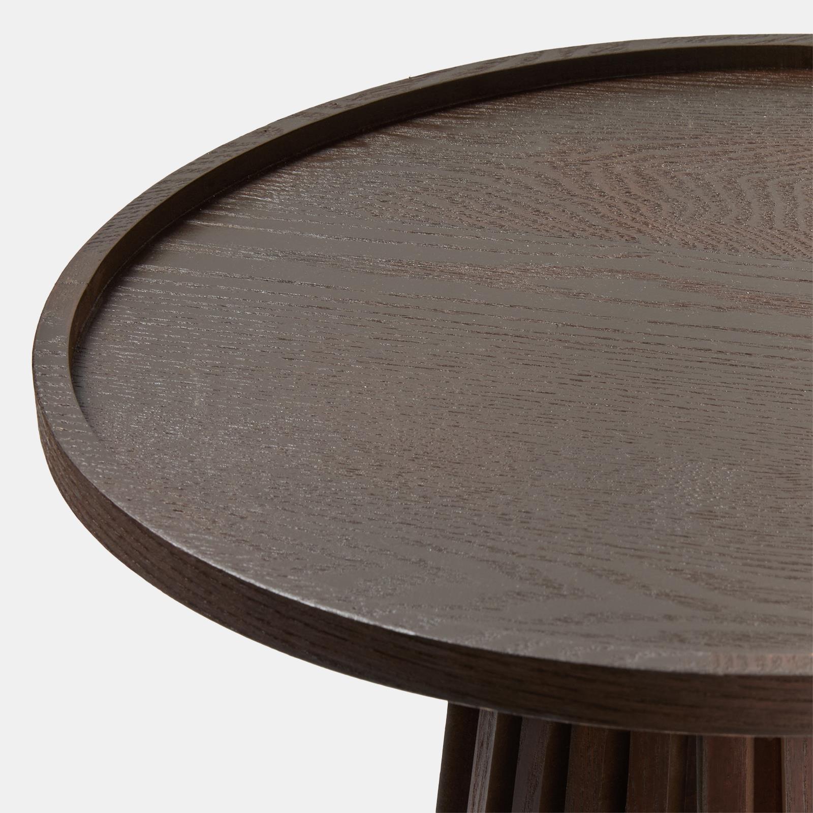 OHS Ivy Side Table Slatted Engineered Wood Living Room Bedroom Bedside