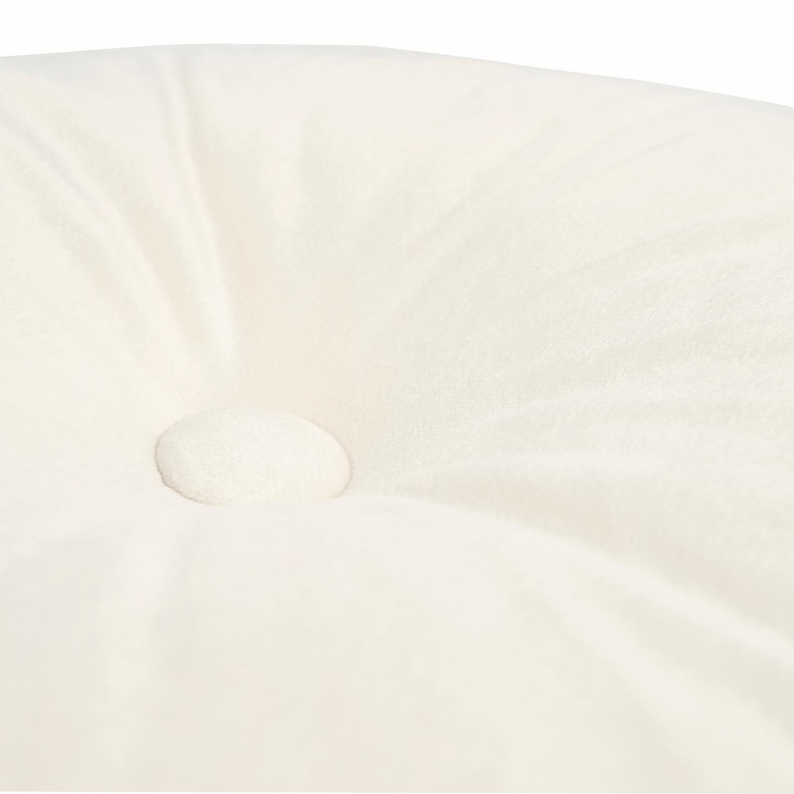 OHS Velvet Filled Cushion Round Bedroom Decor Scatter Chair Sofa Button Pillow