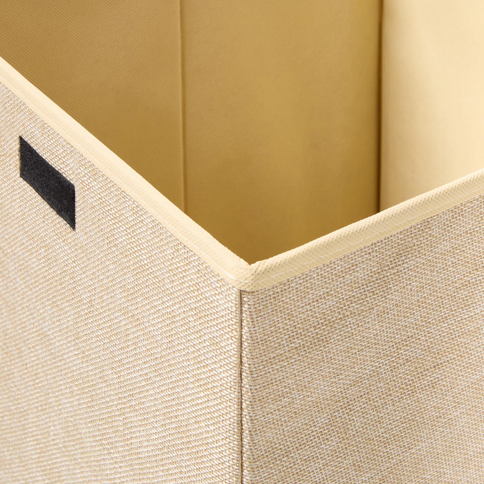 OHS Laundry Basket Faux Linen Folding Hamper Bag Clothes Bin Storage with Lid