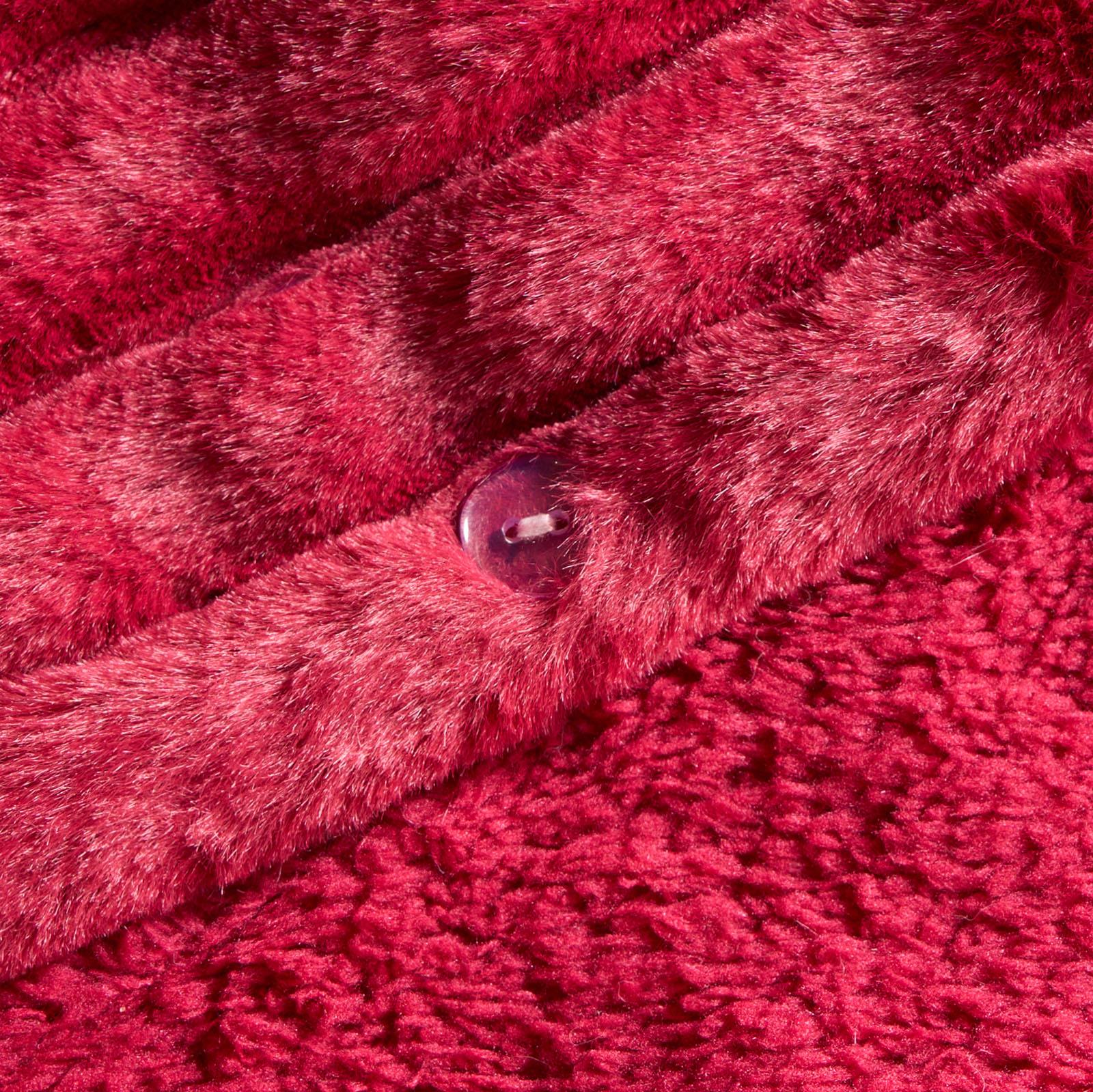 OHS Ribbed Fleece Bedding Set Soft Faux Fur Thermal Duvet Cover with Pillowcase 