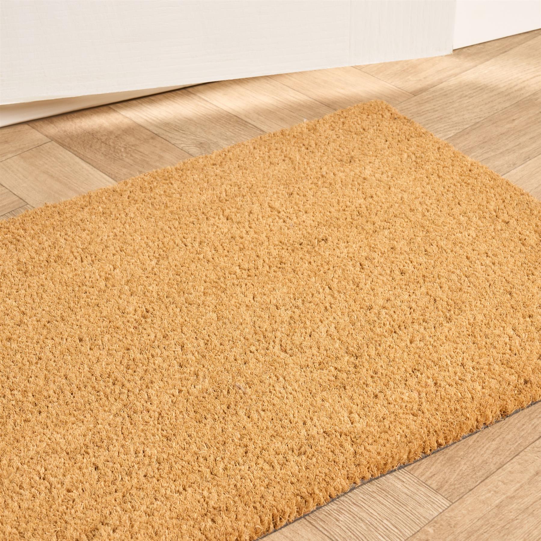 OHS Plain Doormat Natural Non Slip Indoor Outdoor Welcome Coir Door Mat Rug