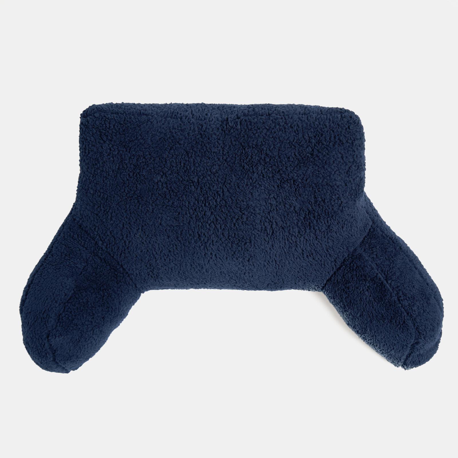 Teddy Fleece Bed Reading Cushion Pillow with Arms Lumbar Chair Back Rest Support - Picture 49 of 59