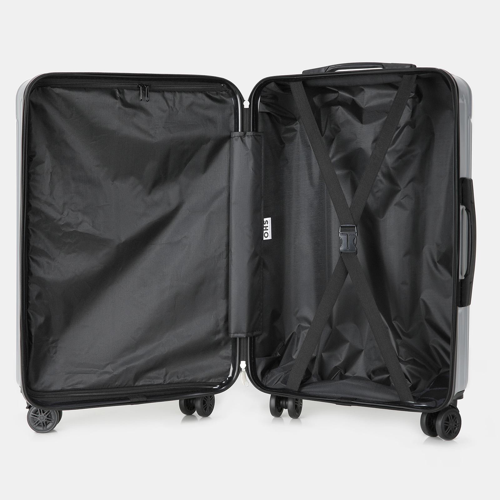OHS Hard Shell Suitcase Luggage Set Travel ABS 4 Wheels Trolley Cabin Carry-On