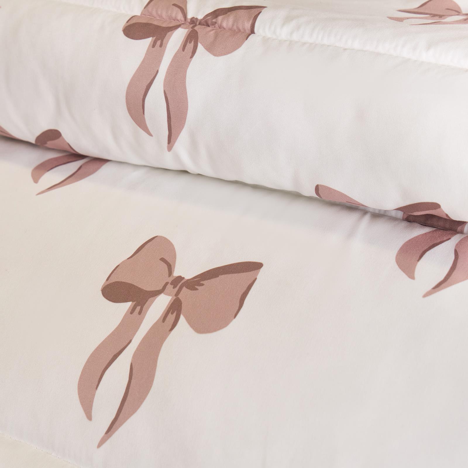 OHS Bows 10.5 Tog Coverless Duvet with Pillowcase Winter Warm Bedding Set