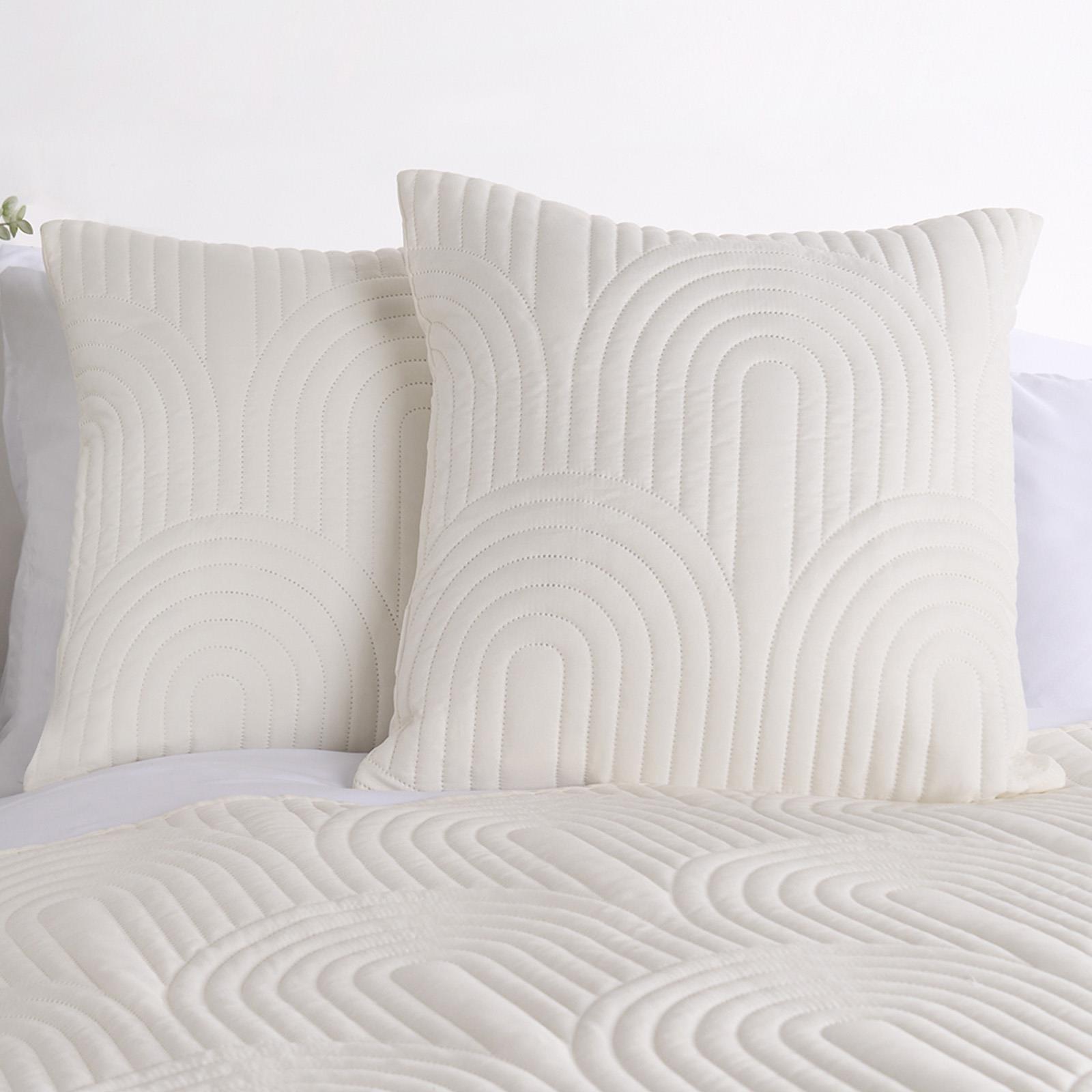 OHS Arches Quilted Cushion Covers Pinsonic Square Pillowcases Filled