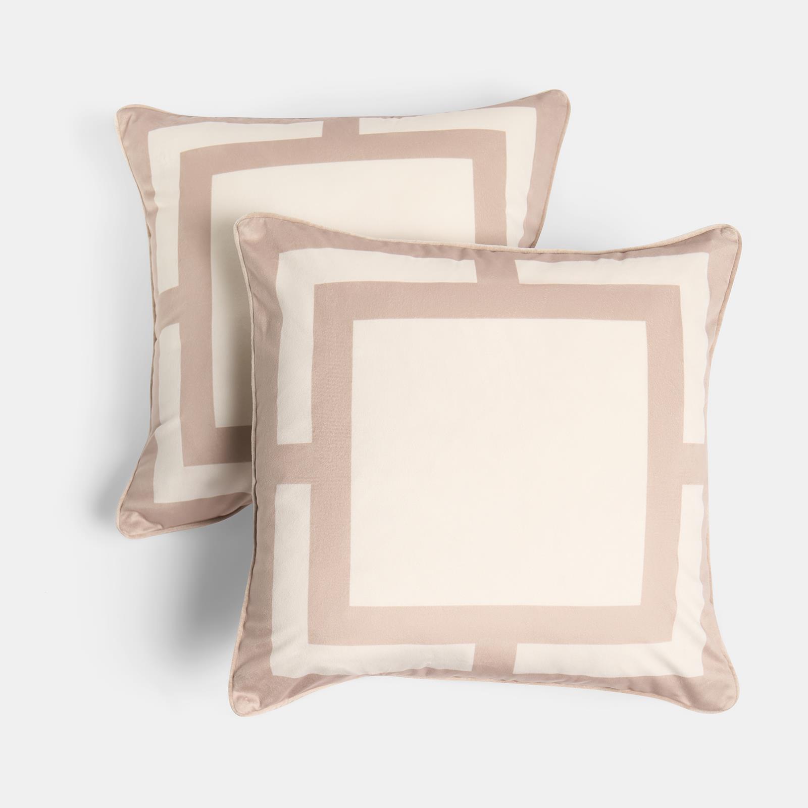 OHS Square Print Cushion Covers Matte Velvet Living Room Pillowcases Home Decor