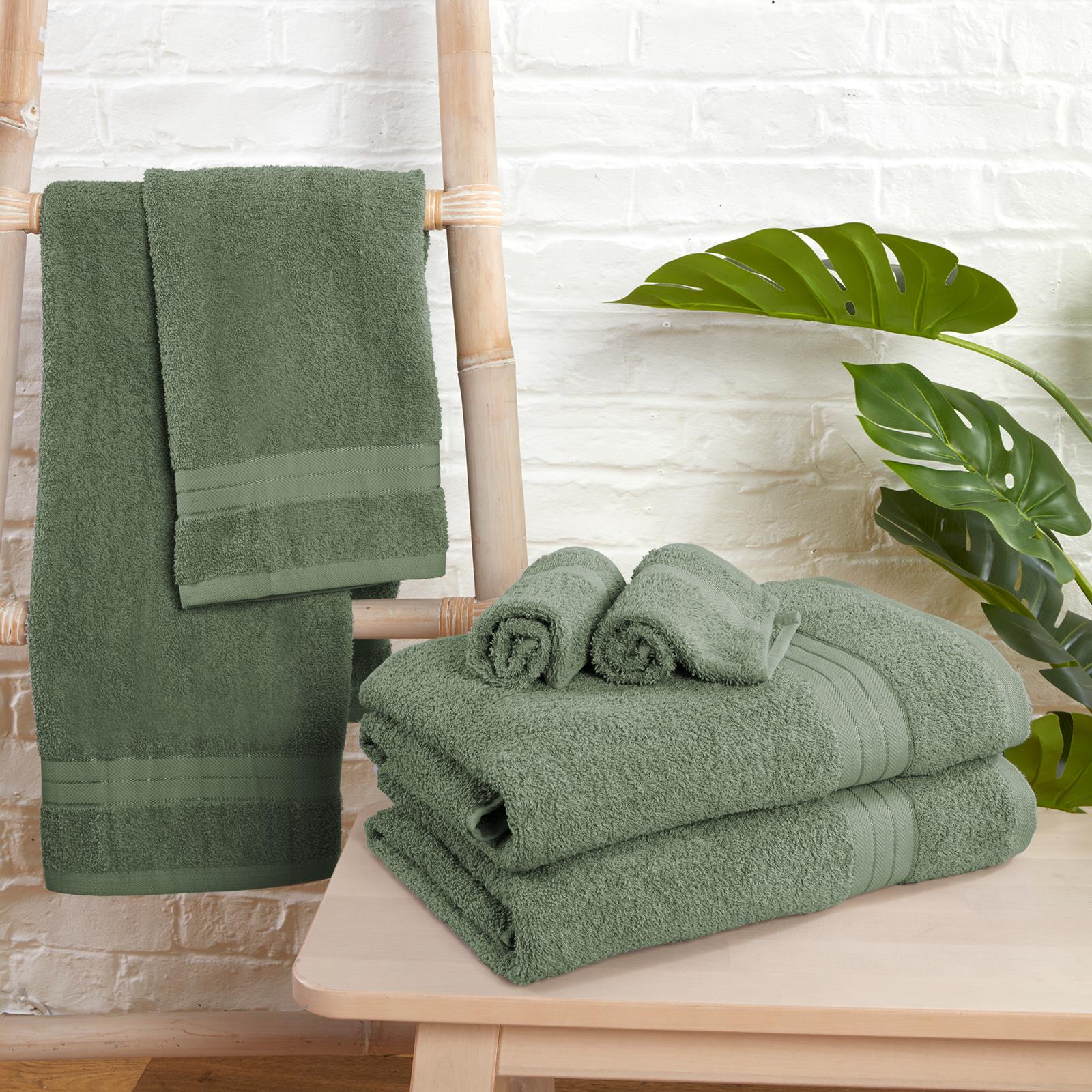 Dreamscene Luxury 100% Cotton Towels Bale Set Large Soft Bath Hand 12 PC 500 GSM