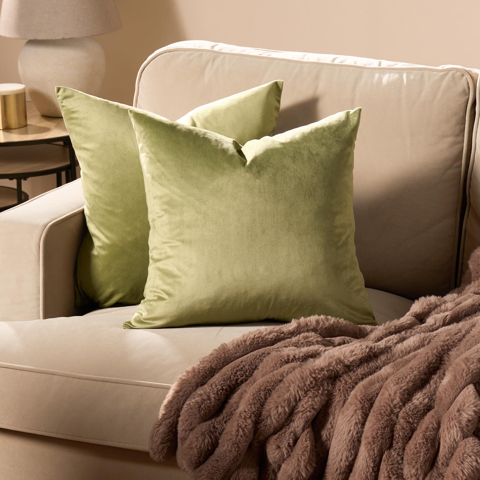 OHS Matte Velvet Cushion Covers Super Soft Luxury Square Pillowcases Multipack