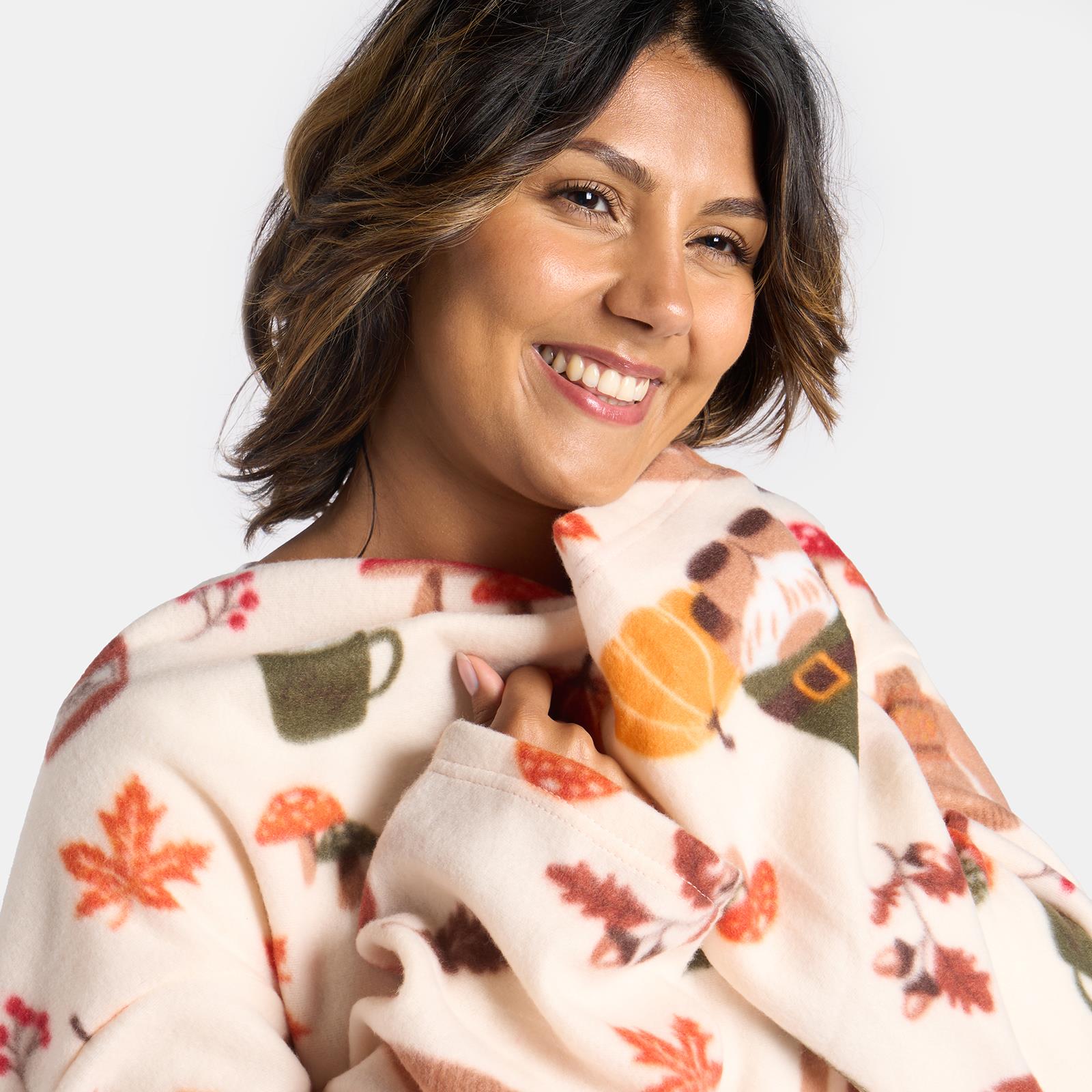 OHS Print TV Blanket Polar Fleece Xmas Winter Warm Soft Wearable Throw