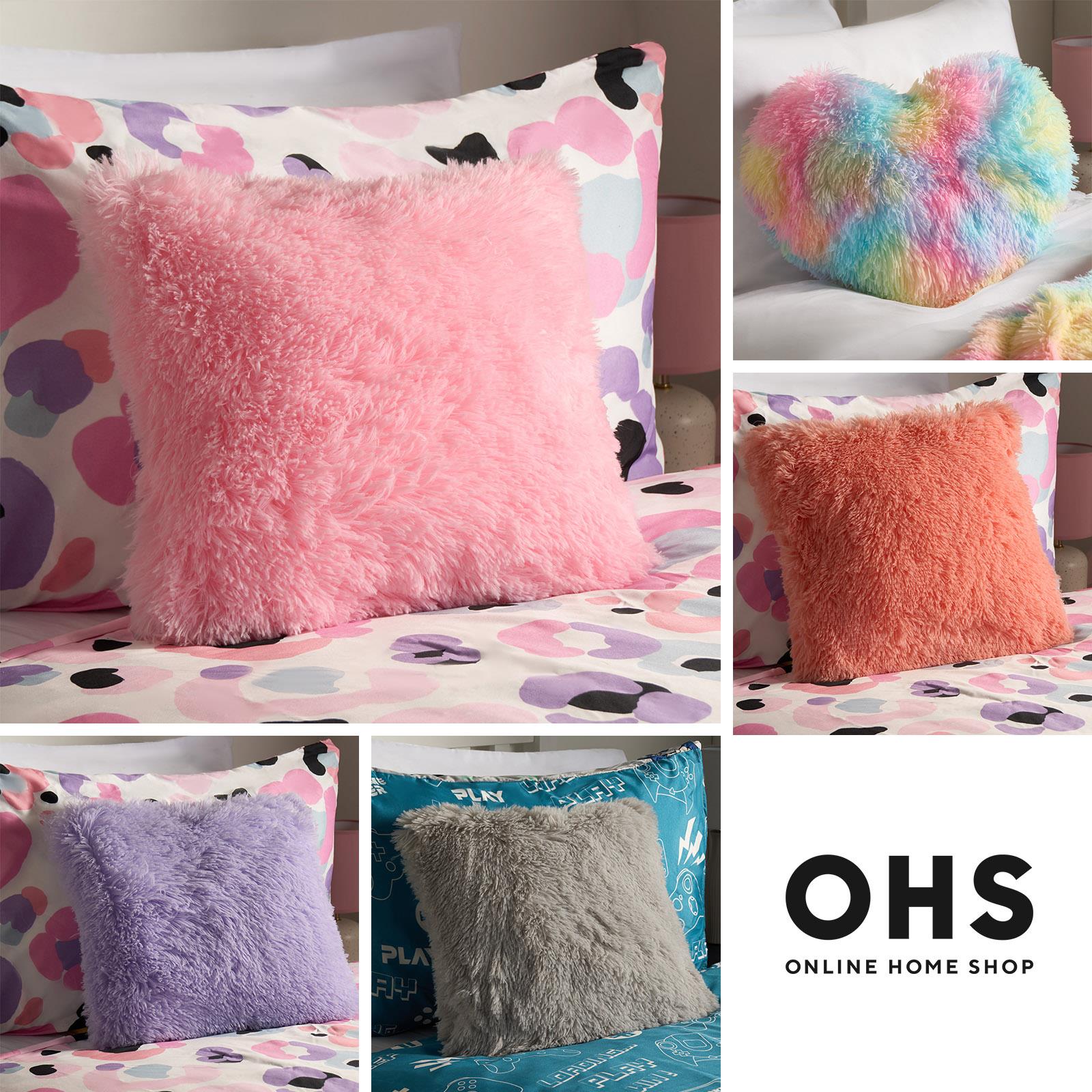 OHS Fluffy Cushion Plump Filled Supersoft Fleece Insert Padded Chair Bed Pillow