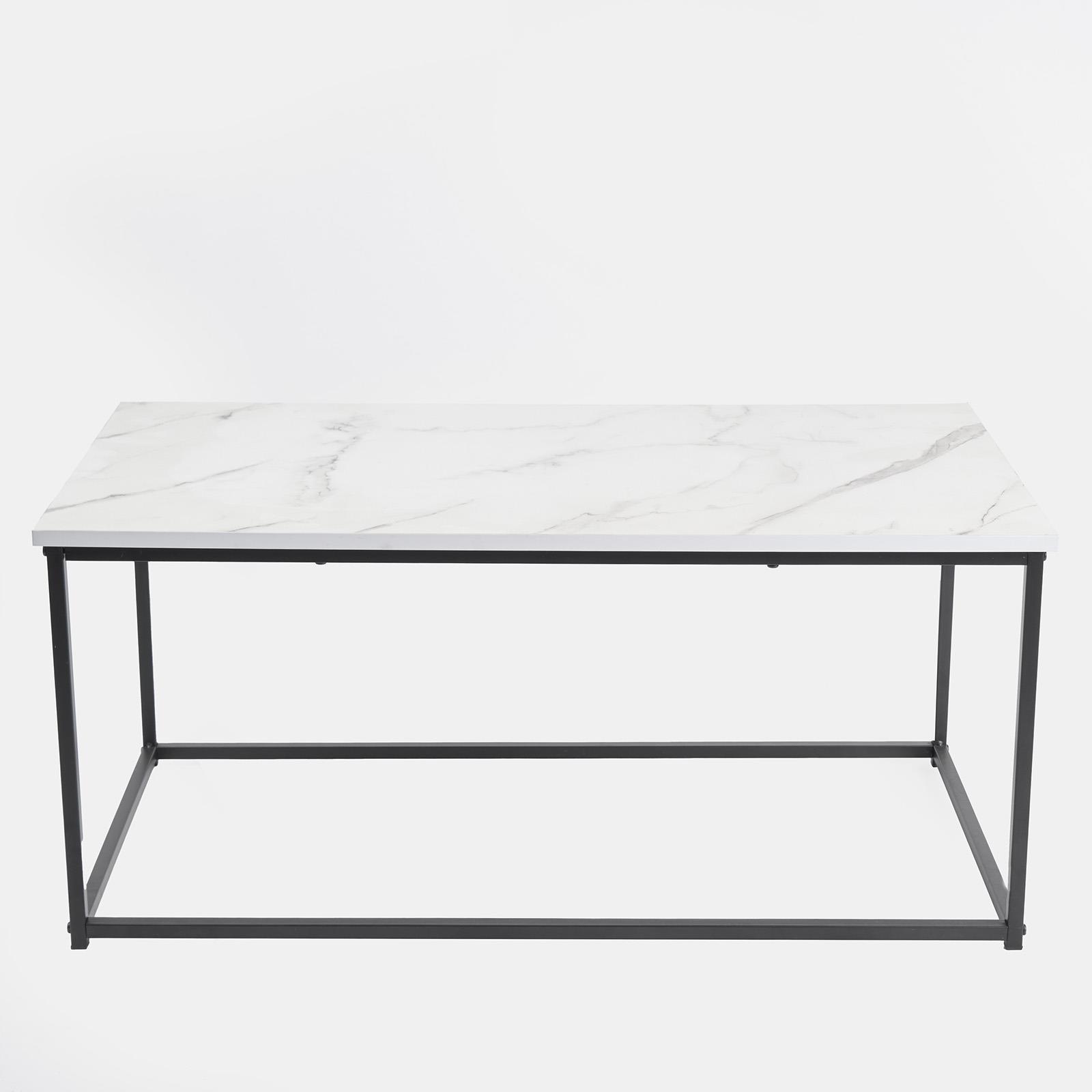 Coffee Table Marble Bedside End Living Room Modern Office Metal Frame Home Decor - Picture 26 of 28