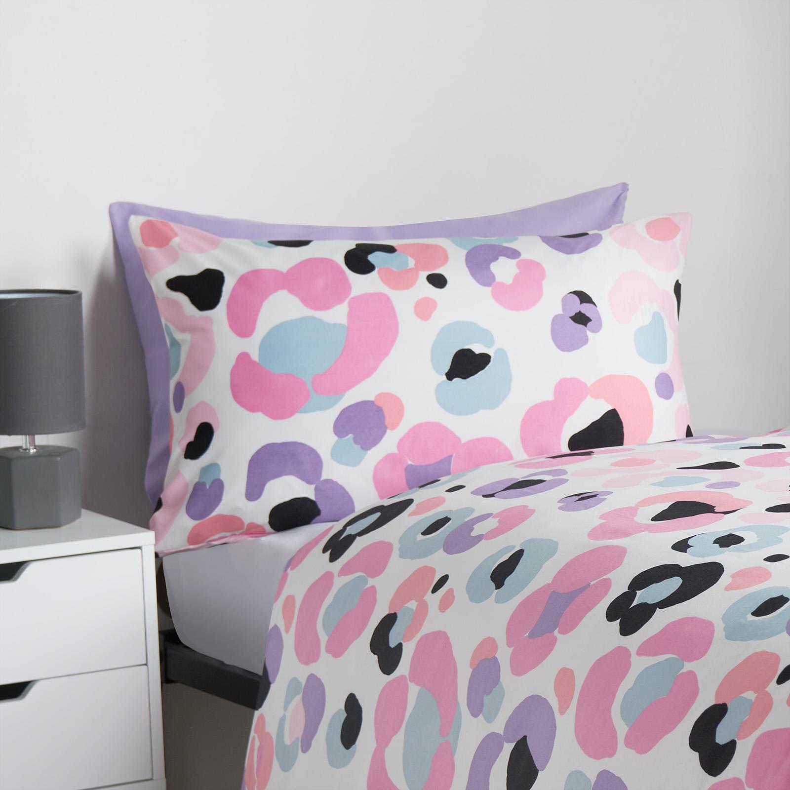 Leopard Reversible Duvet Cover Set Soft Quilt with Pillowcases Animal Bedding