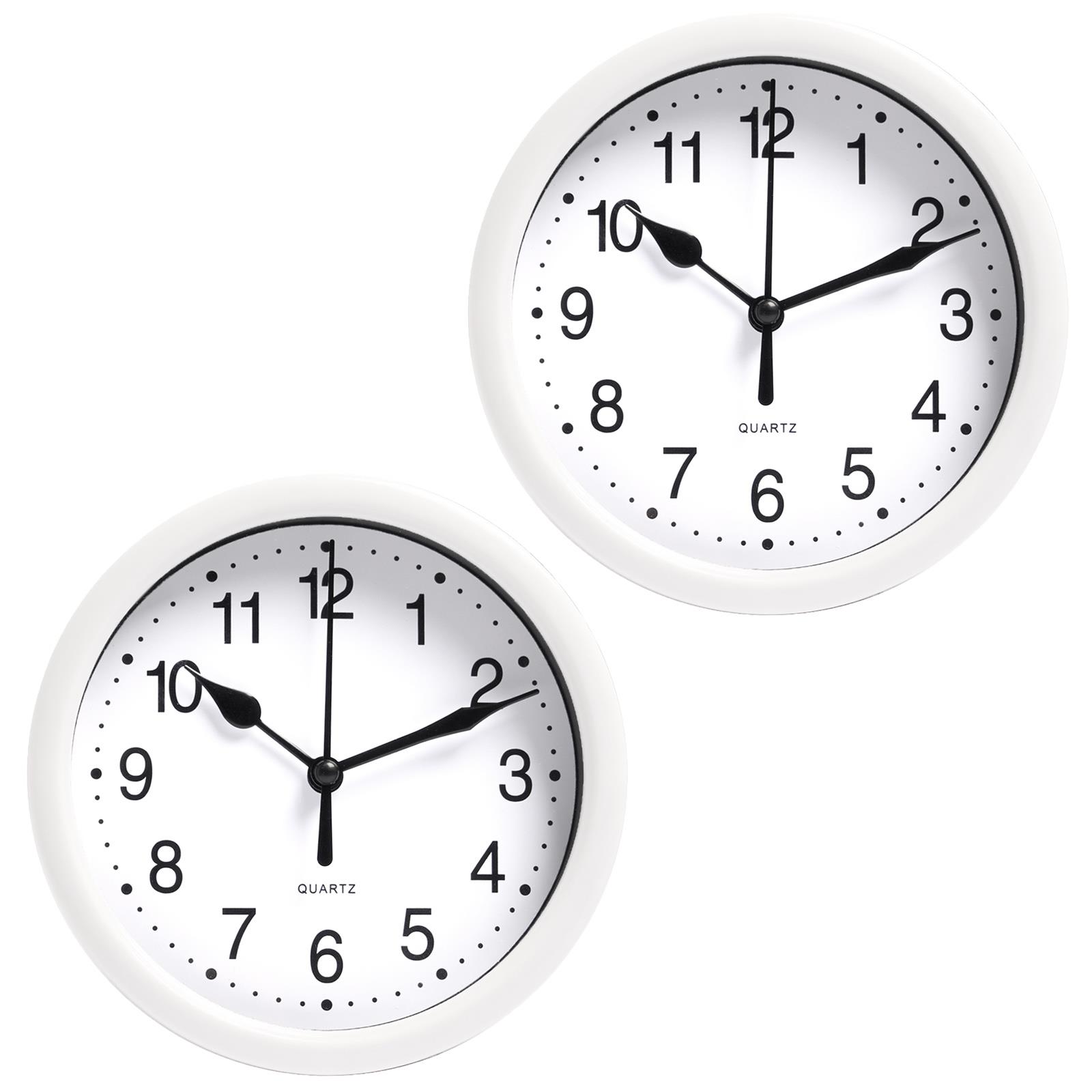 OHS Wall Clock Round Analogue Vintage Home Decor Small Bedroom Kitchen Uni - Picture 58 of 65
