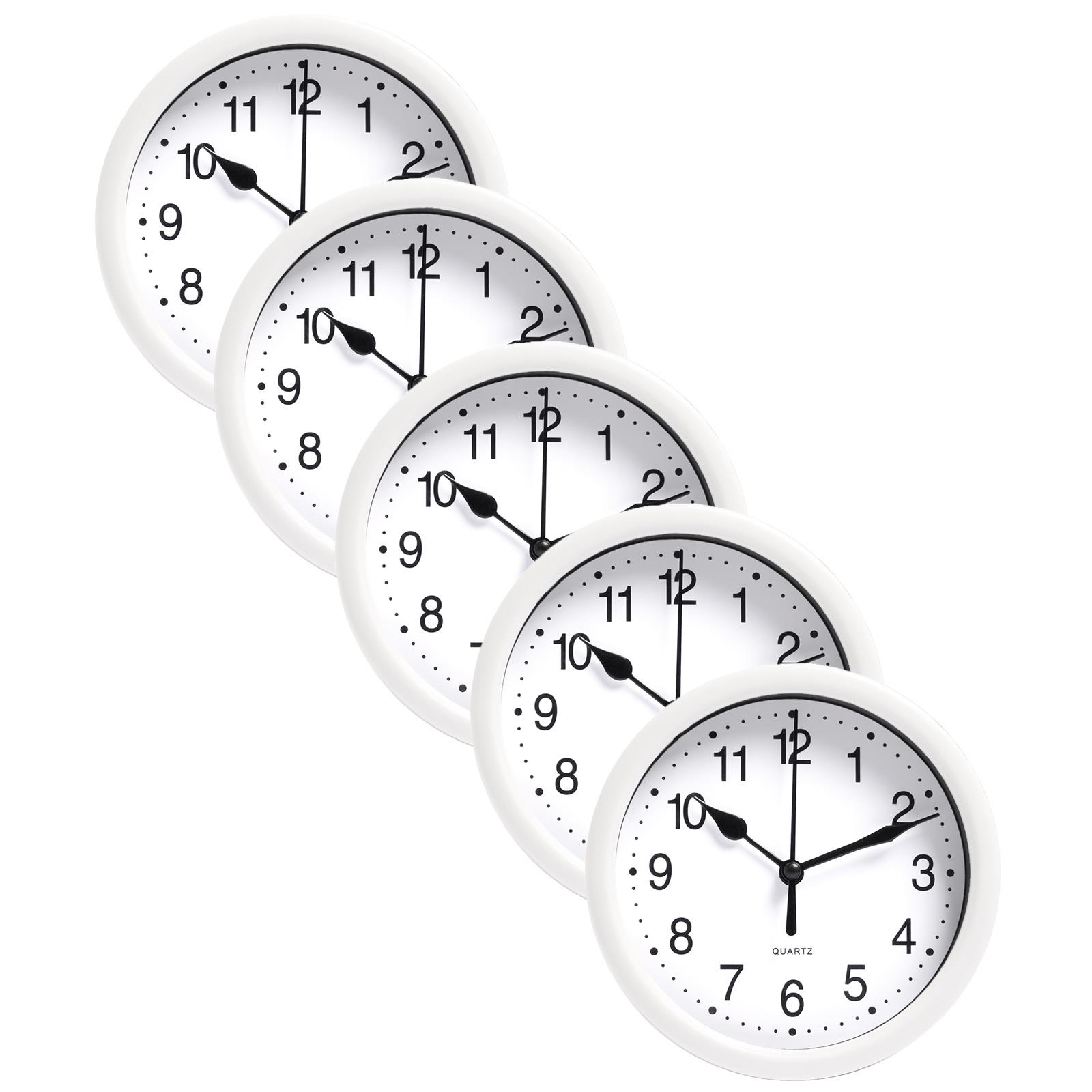 OHS Wall Clock Round Analogue Vintage Home Decor Small Bedroom Kitchen Uni - Picture 62 of 65