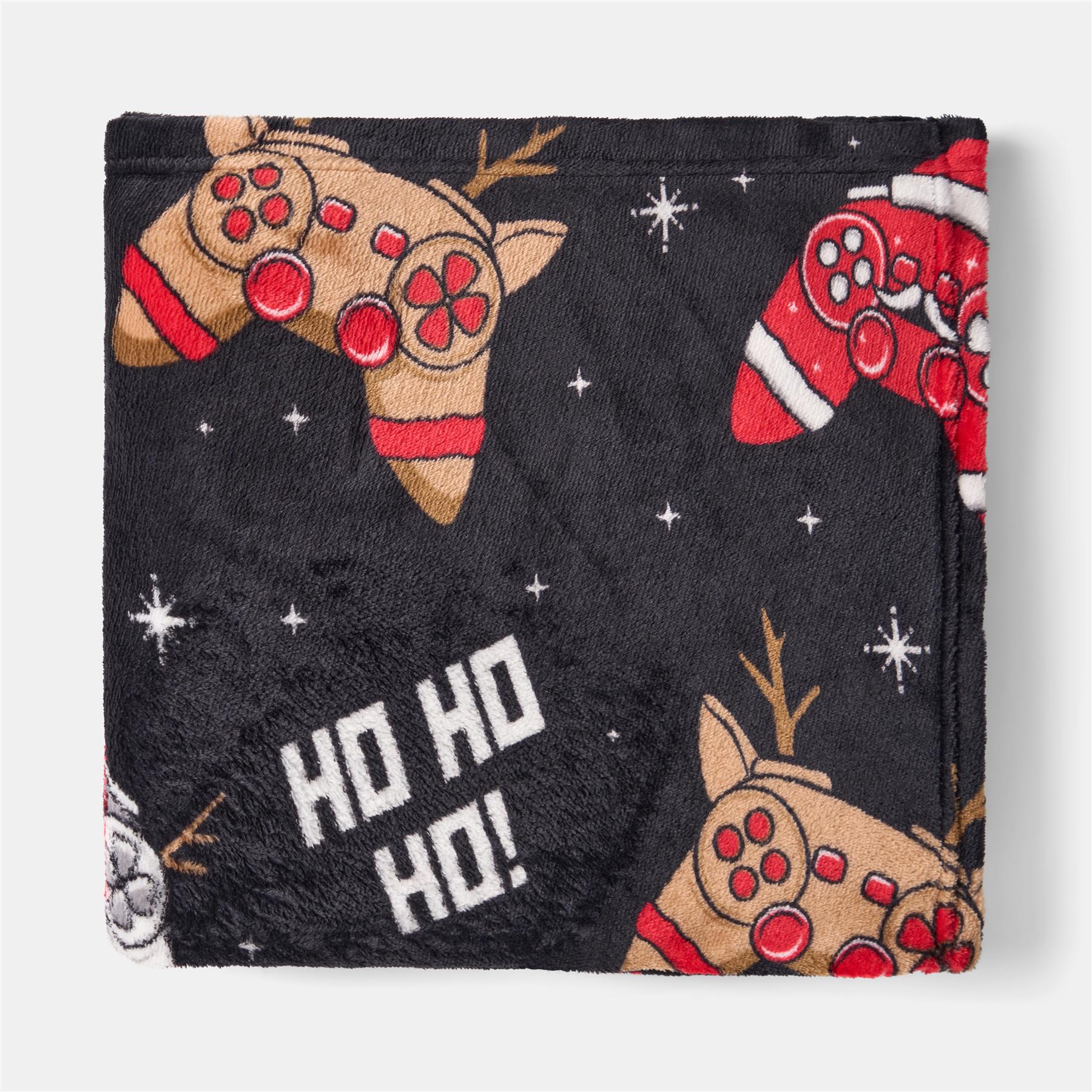 OHS Xmas Flannel Throw Kids Soft Fleece Travel Blanket Winter Thermal Bedspread