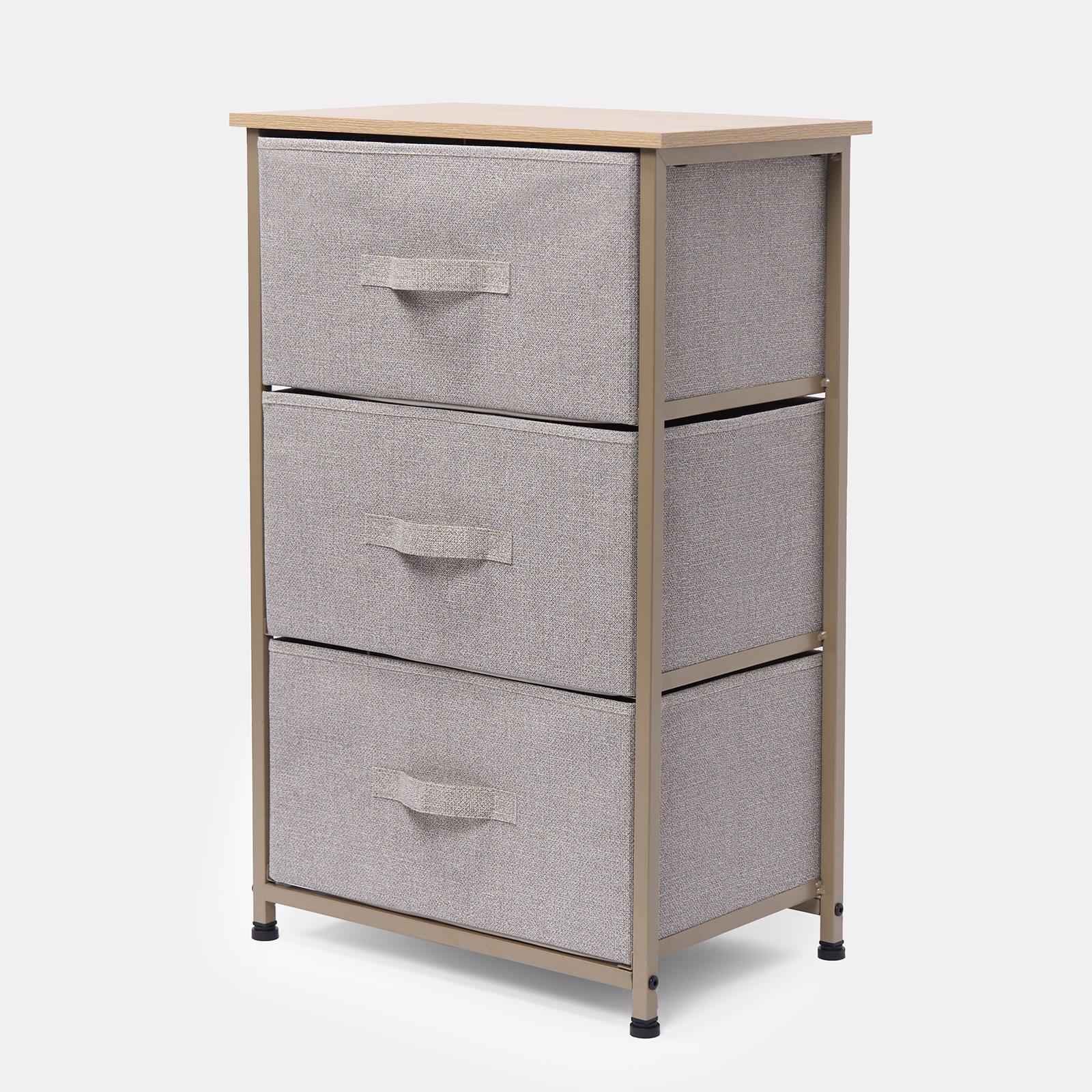 Fabric Cabinet Bedside 2/3/4 Drawers Storage Unit Clothes Shoes Home Organiser - Picture 39 of 94
