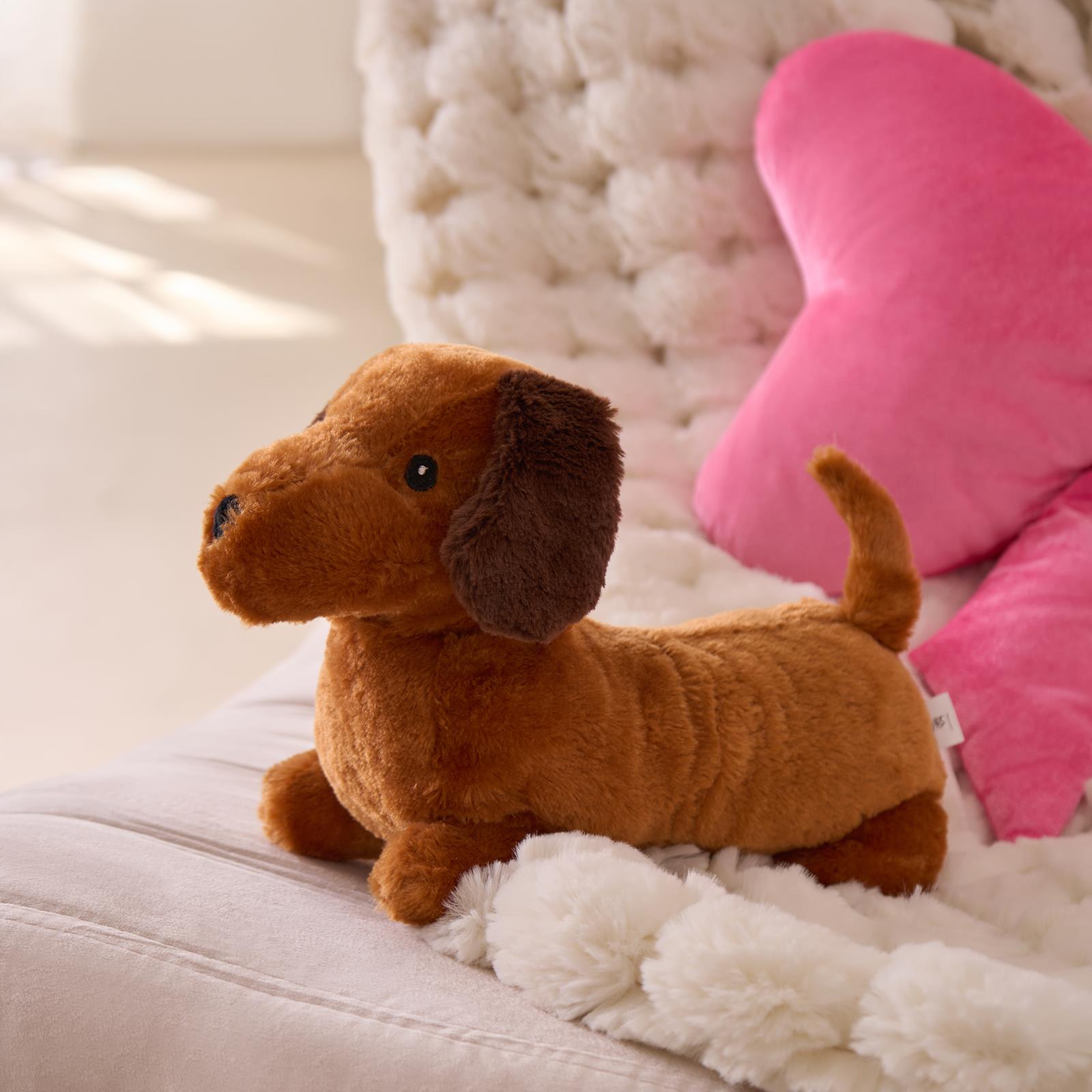OHS Sausage Dog Hottie Microwaveable Warmie Fluffy Heat Pad Hand Warmer