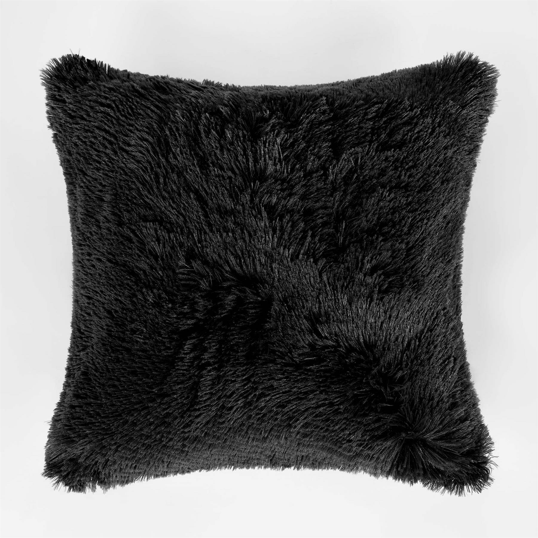Sienna Set of 2 Fluffy Cushion Covers Shaggy Set Scatter Sofa 18