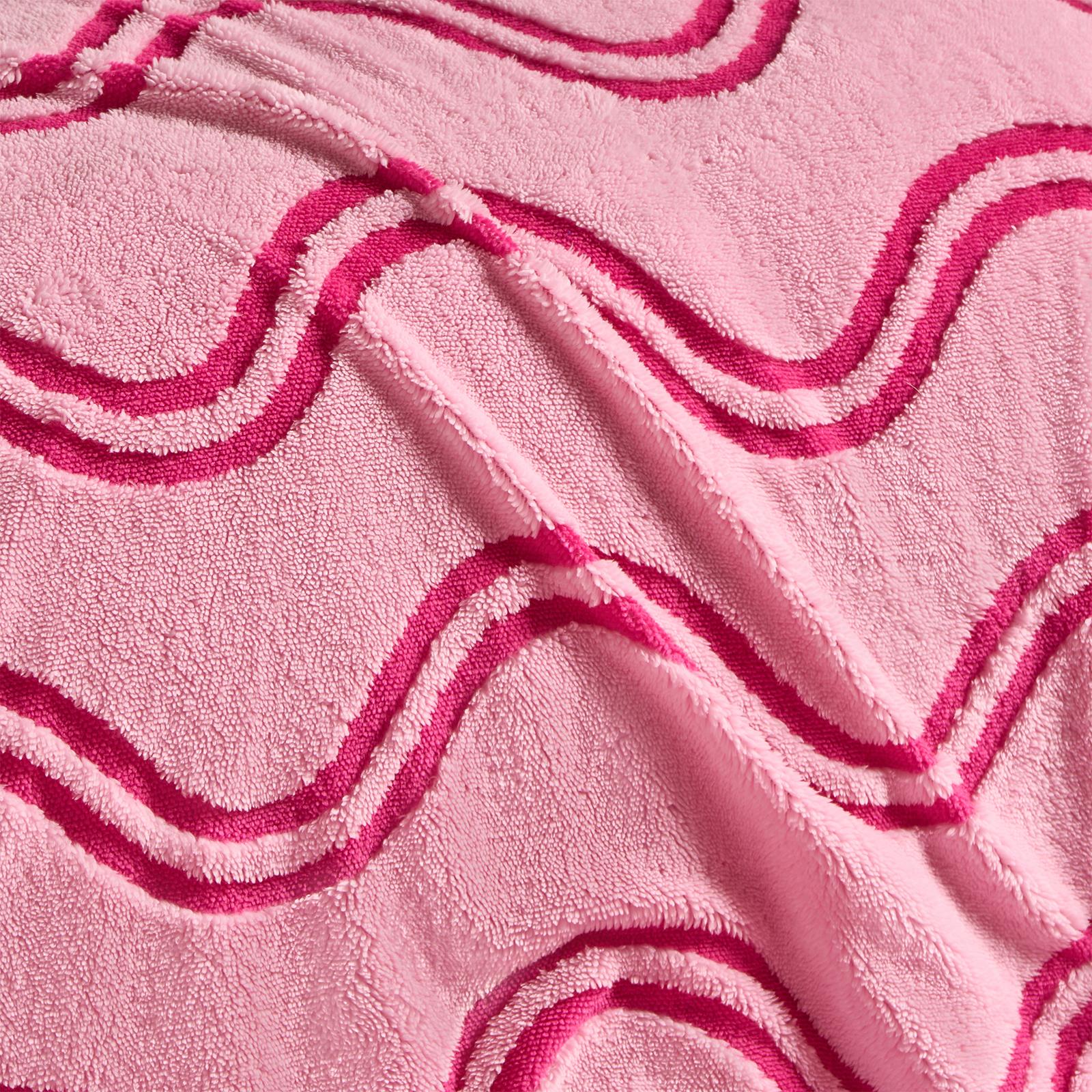 OHS Waves Throw Tufted Teddy Fleece Blanket Winter Soft Warm Bedspread