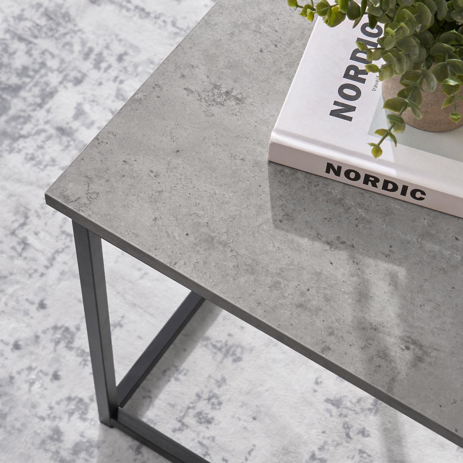 Coffee Table Marble Bedside End Living Room Modern Office Metal Frame Home Decor - Picture 11 of 28