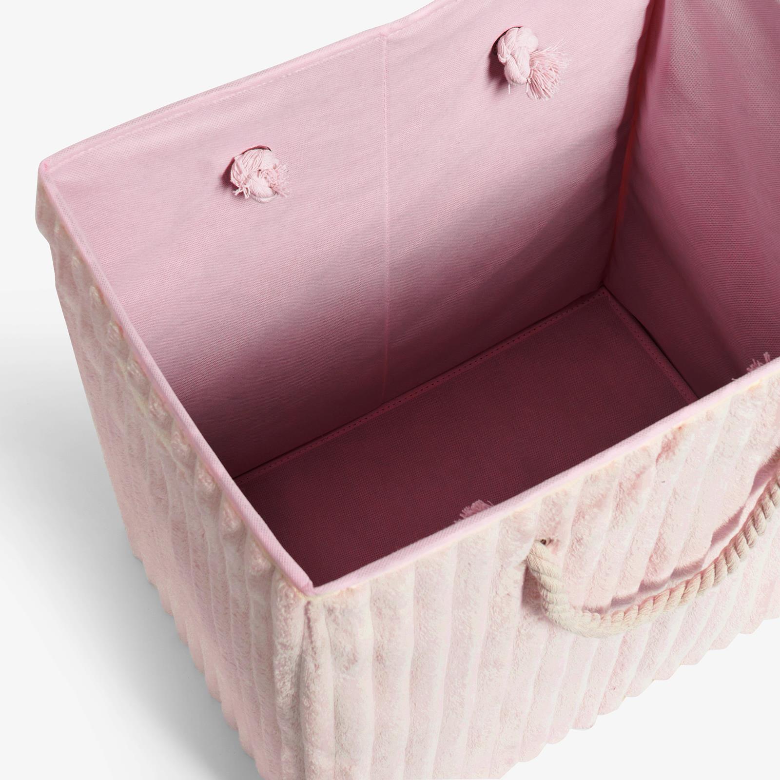 OHS Ribbed Laundry Basket with Lid Foldable Hamper Bag Washing Bin Storage