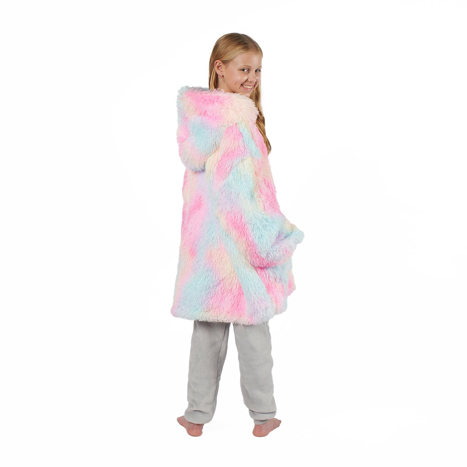 Kids Hoodie Blanket Oversized Sherpa Fleece Jumper Sweatshirt Soft Warm Throw - Picture 63 of 169