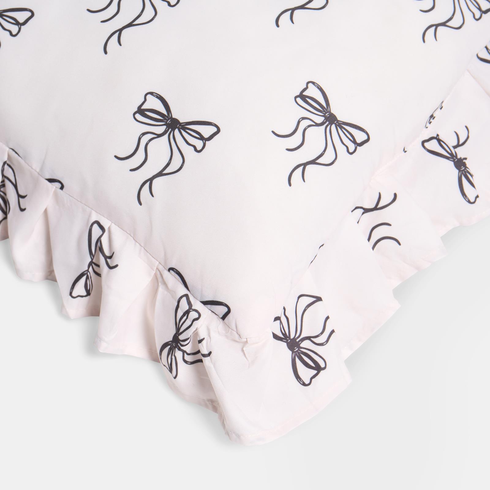 OHS Bows Frill Bolster Pillow Soft Maternity Back Support Filled Cushion