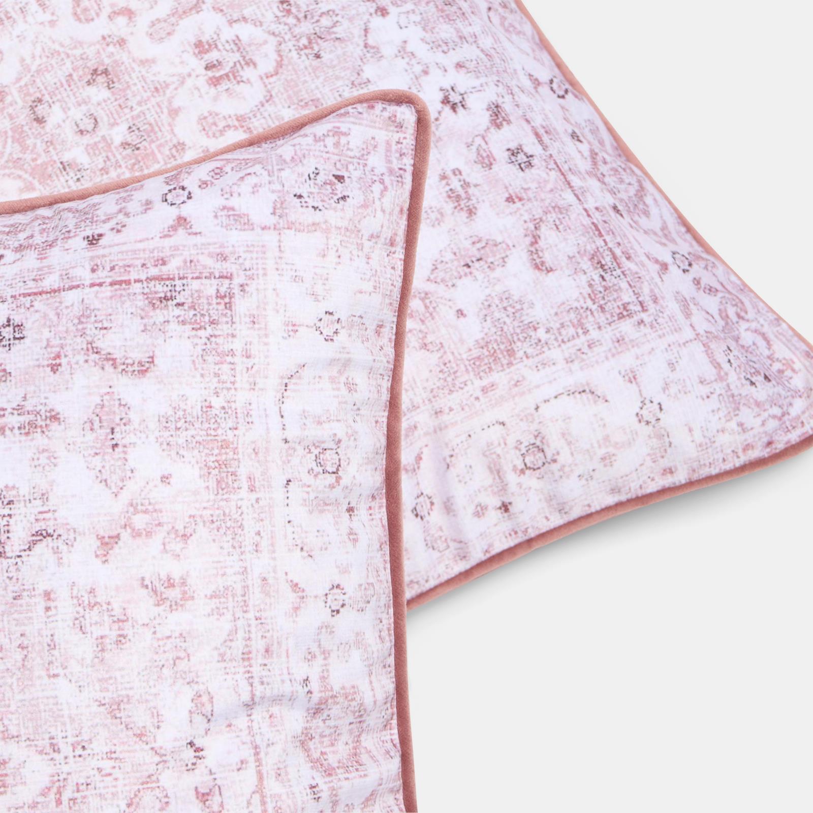 OHS Vintage Print Cushion Covers Matte Velvet Super Soft Square Pillowcases