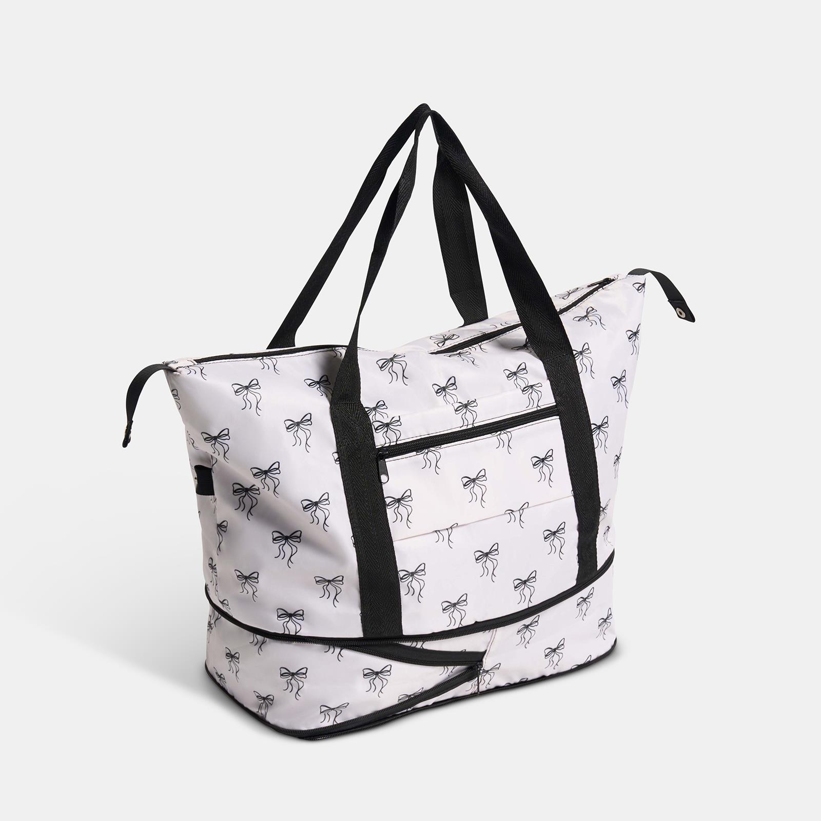 OHS Bows Weekend Travel Bag Expandable Shoe Compartment Cabin Duffle