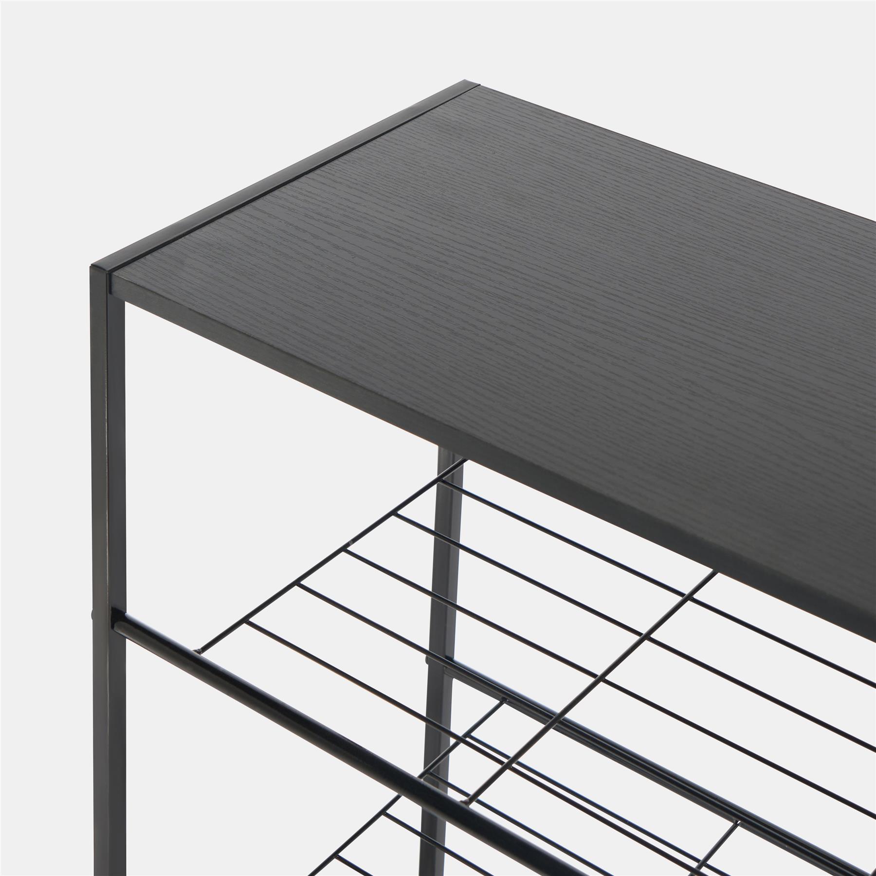 OHS Manhattan Shelf Storage 4 Tier Shoe Organiser Unit Hallway Office Home