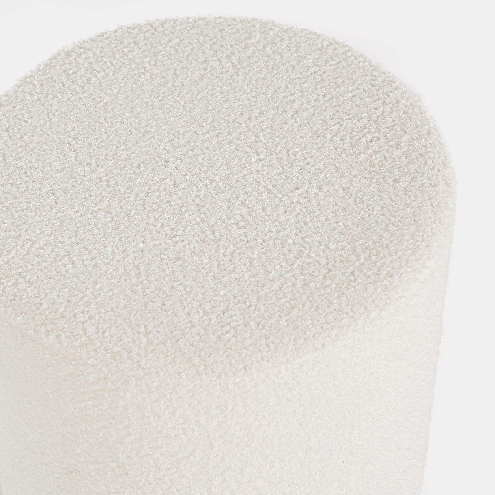 OHS Boucle Stool Foot Rest Cushioned Modern Home Bedroom Vanity Seat Chair