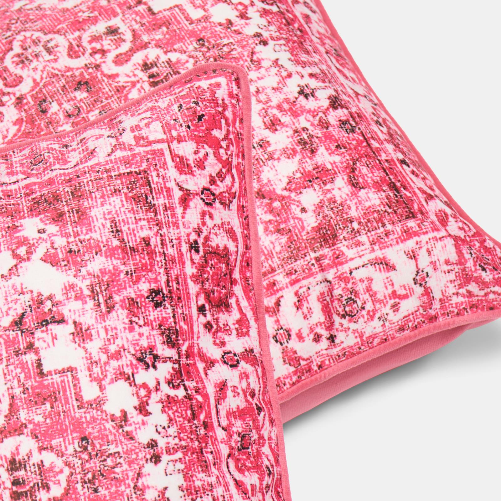 OHS Vintage Print Cushion Covers Matte Velvet Super Soft Square Pillowcases