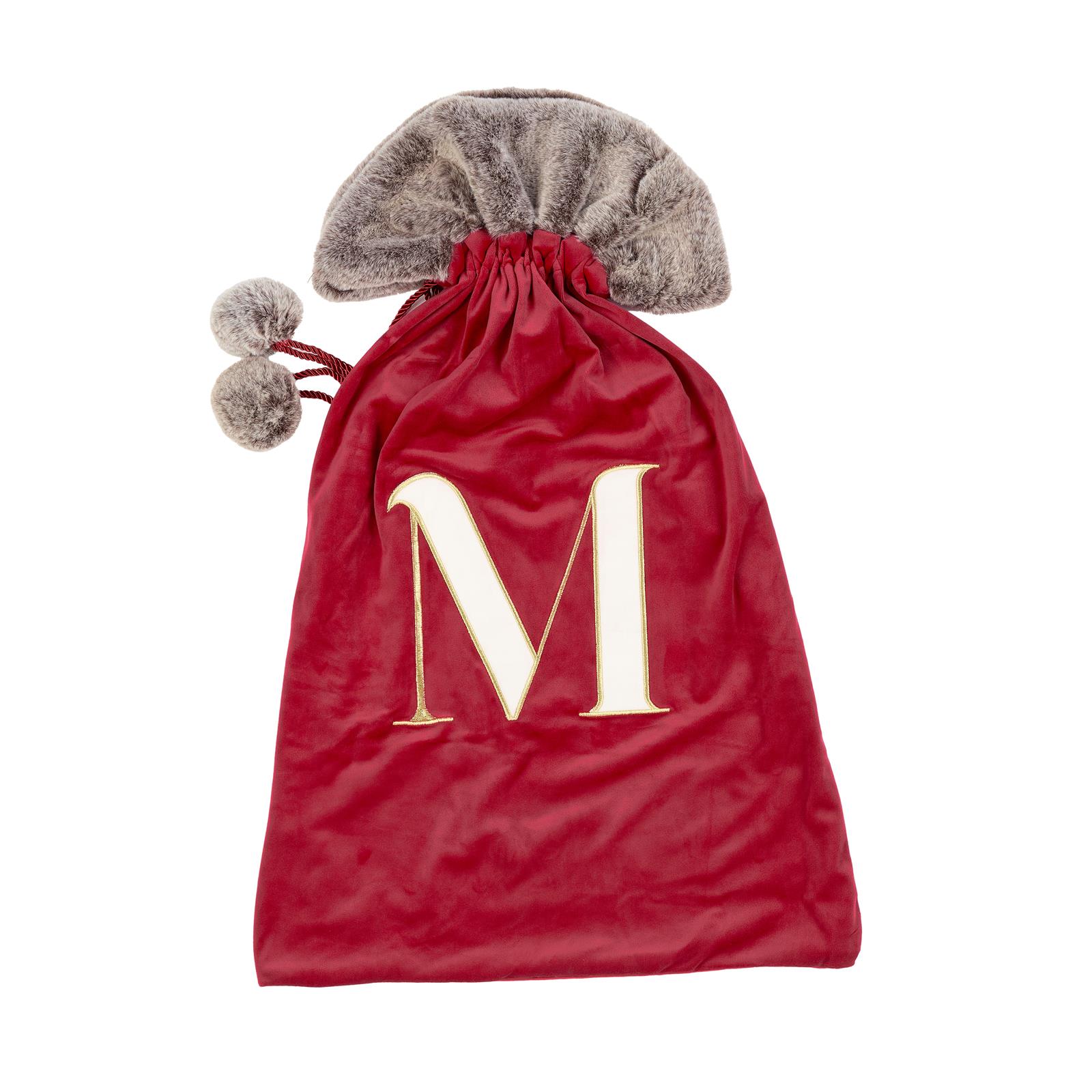 OHS Christmas Alphabet Stocking Sack Set Festive Xmas Santa Gift Bag