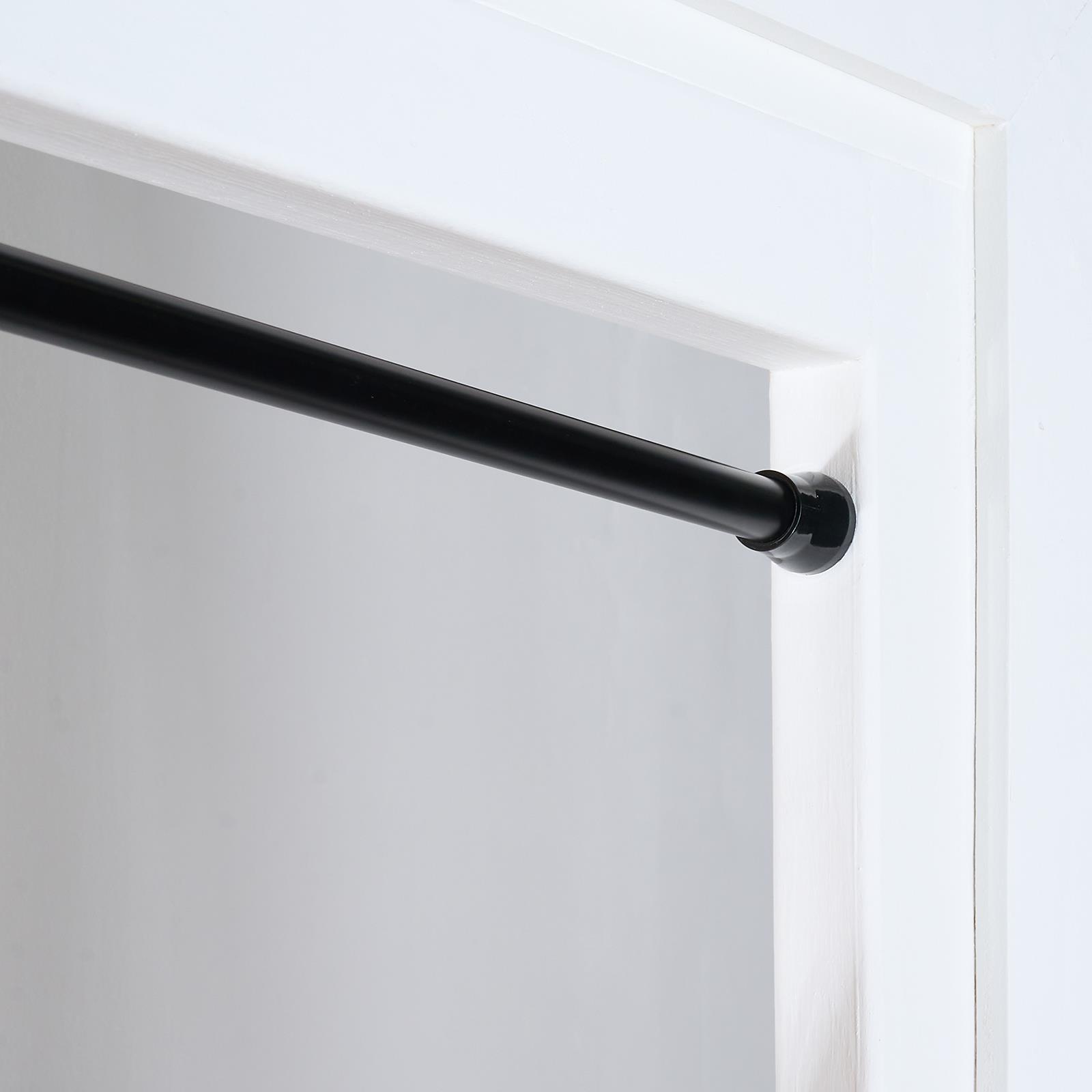 OHS Extendable Curtain Pole Metal No Drill Tension Rod Easy Installation