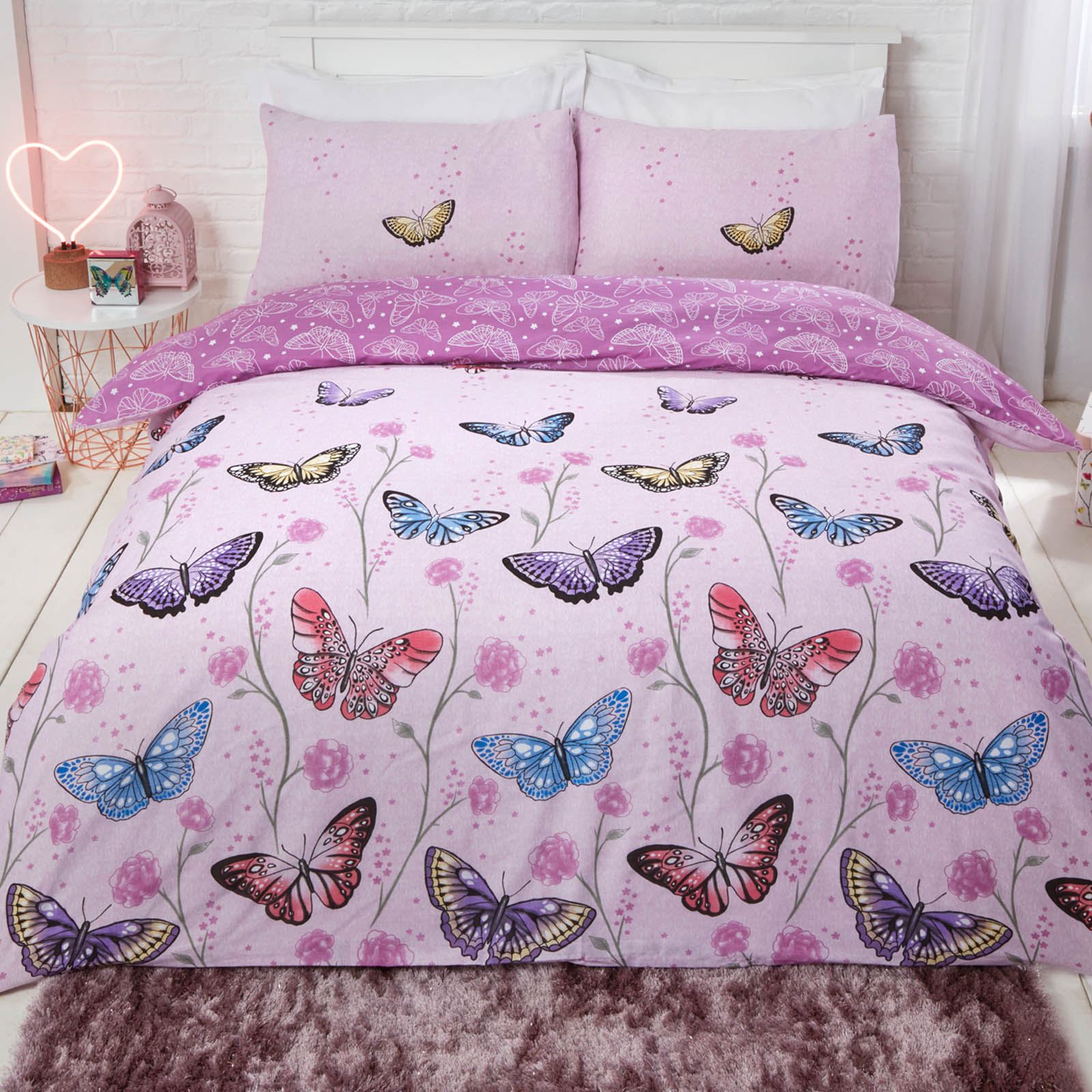 Dreamscene Butterfly Heaven Duvet Cover with Pillowcase Reversible