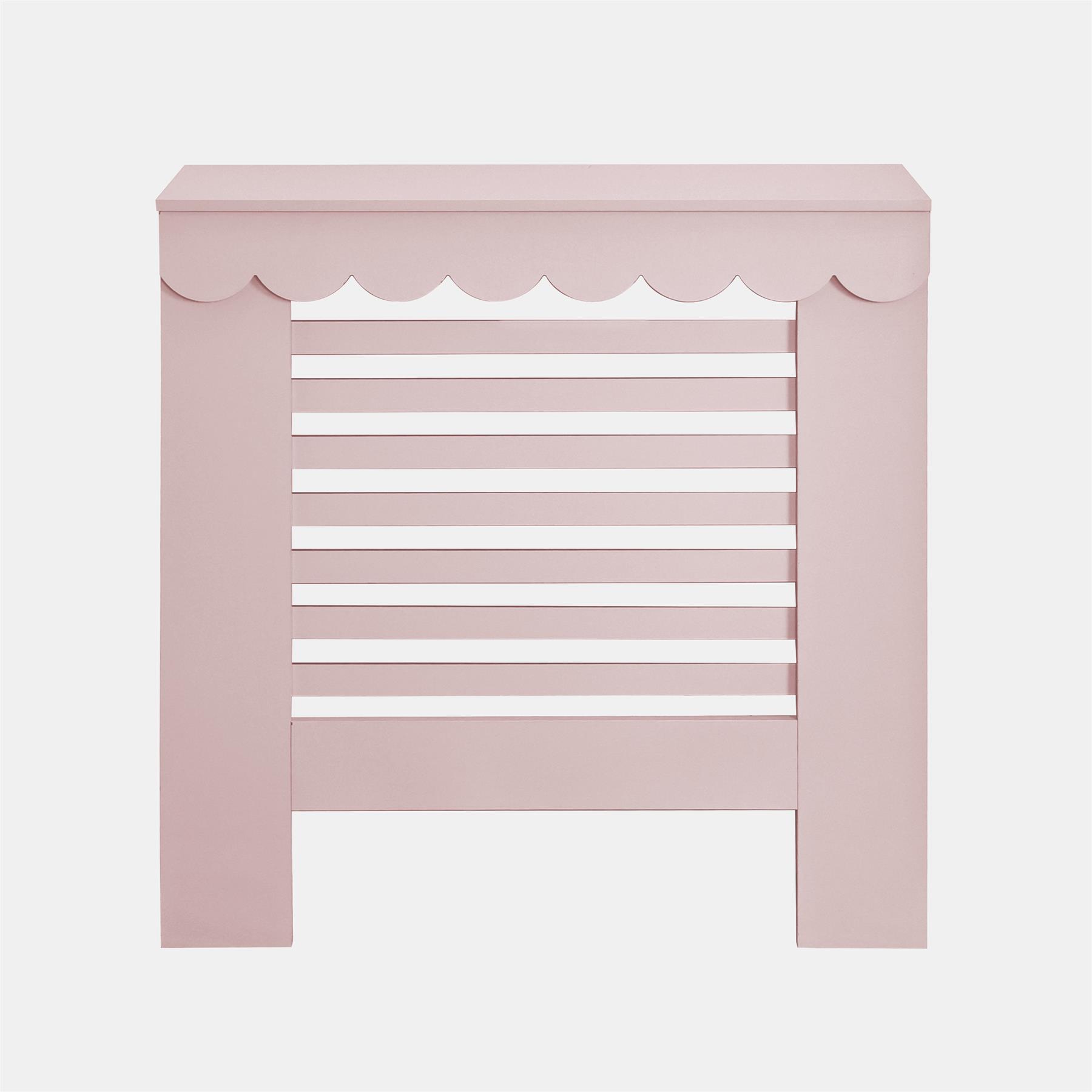OHS Scallop Radiator Cover Engineered Wood Modern Side Board Cabinet Shelf