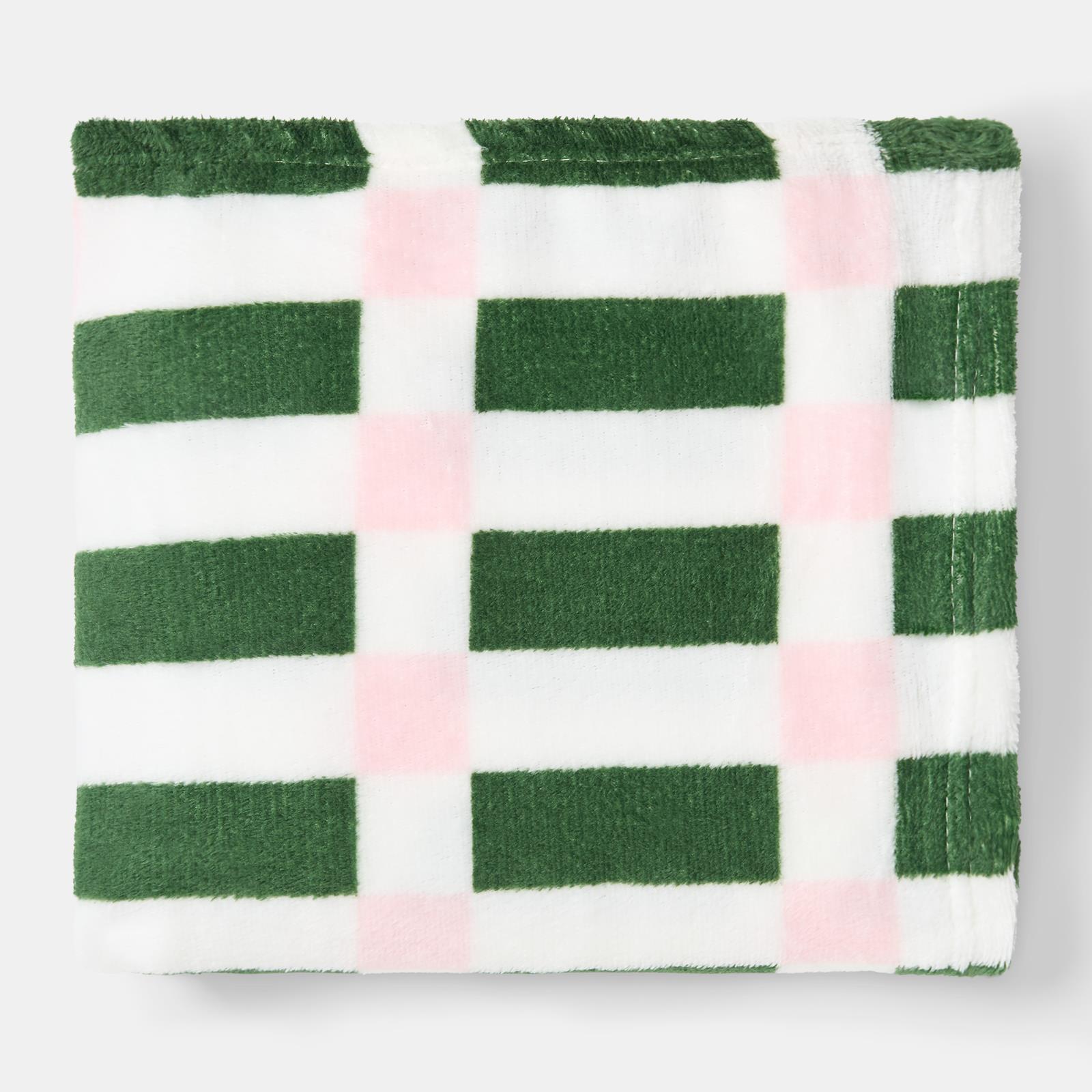 OHS Checkerboard Throw Ultra Soft Blanket Flannel Lightweight Bedspread